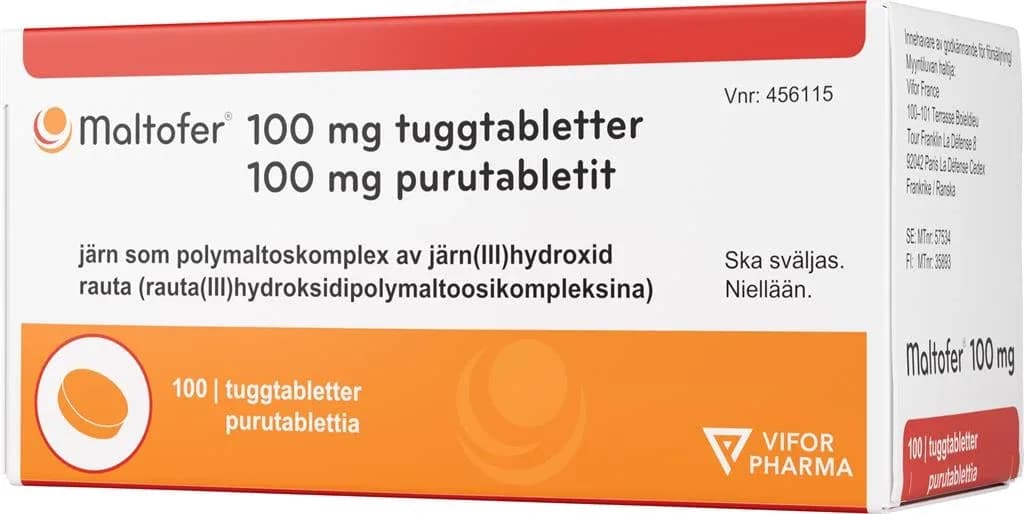 Maltofer tuggtablett 100mg, 100 st från Maltofer – köp hos Apotek Hjärtat