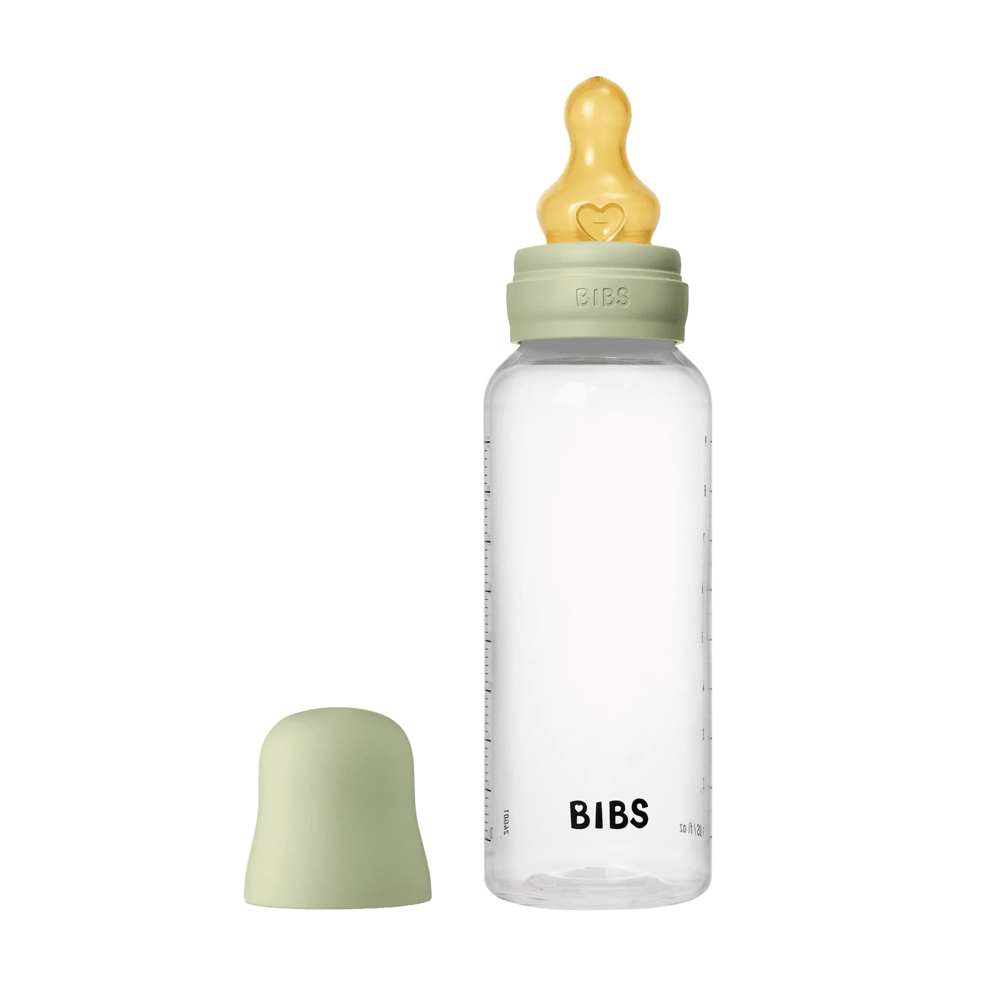 BIBS Baby Bottle Round Latex Medium Flow Sage 270 ml 1-pack från BIBS – köp hos Apotek Hjärtat