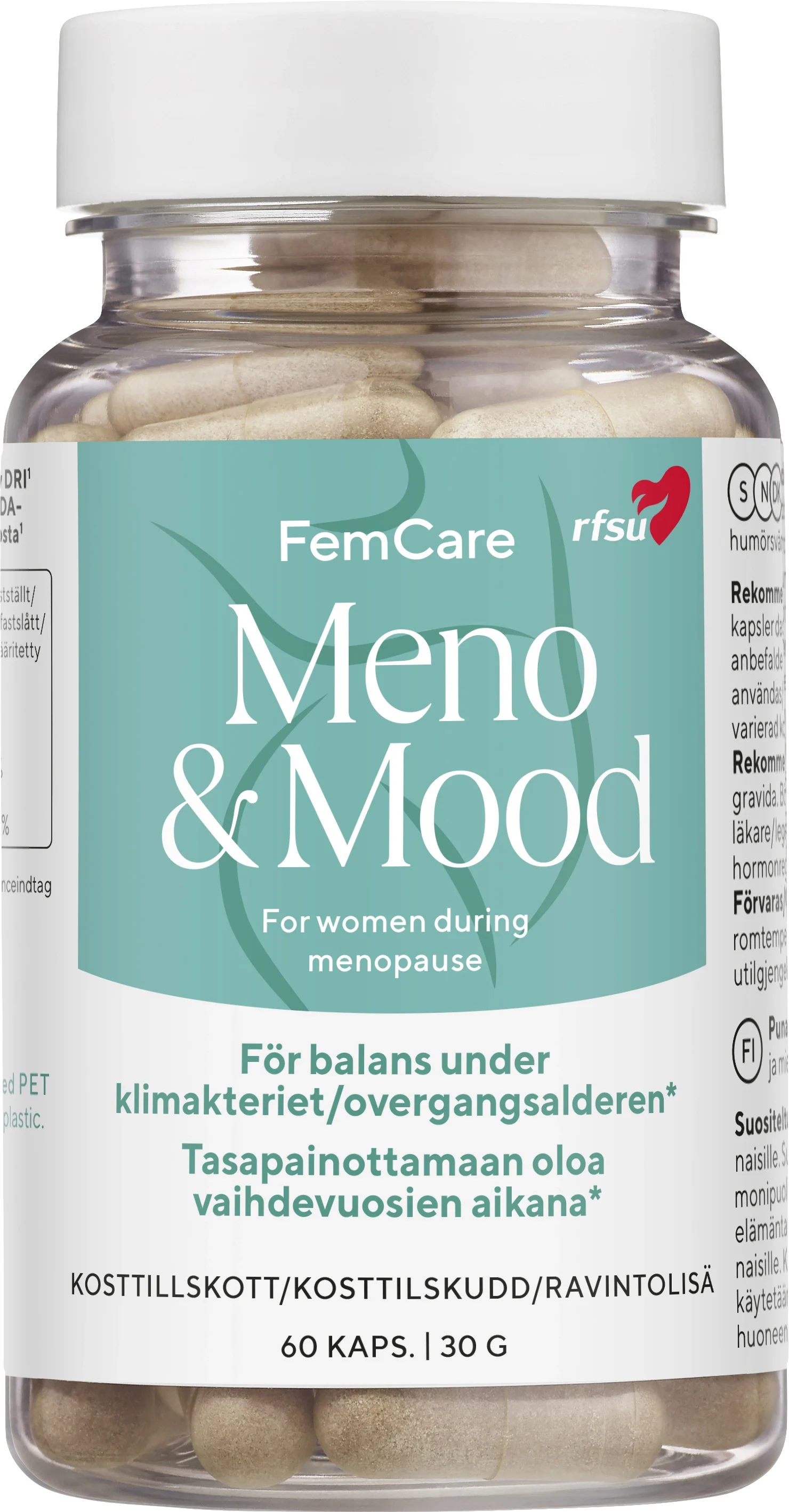 RFSU Femcare Meno&Mood 60 kapslar från RFSU – köp hos Apotek Hjärtat