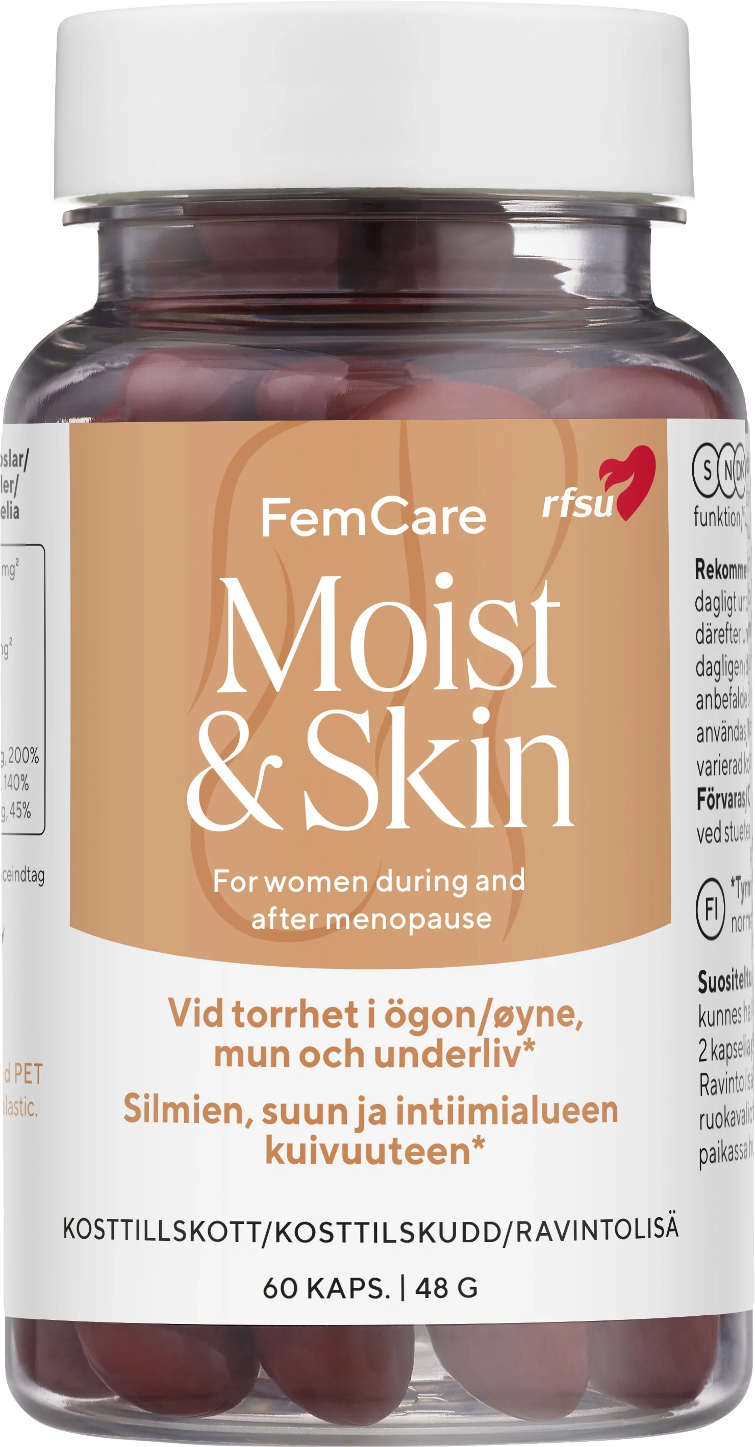 RFSU Femcare Moist&Skin 60 kapslar från RFSU – köp hos Apotek Hjärtat