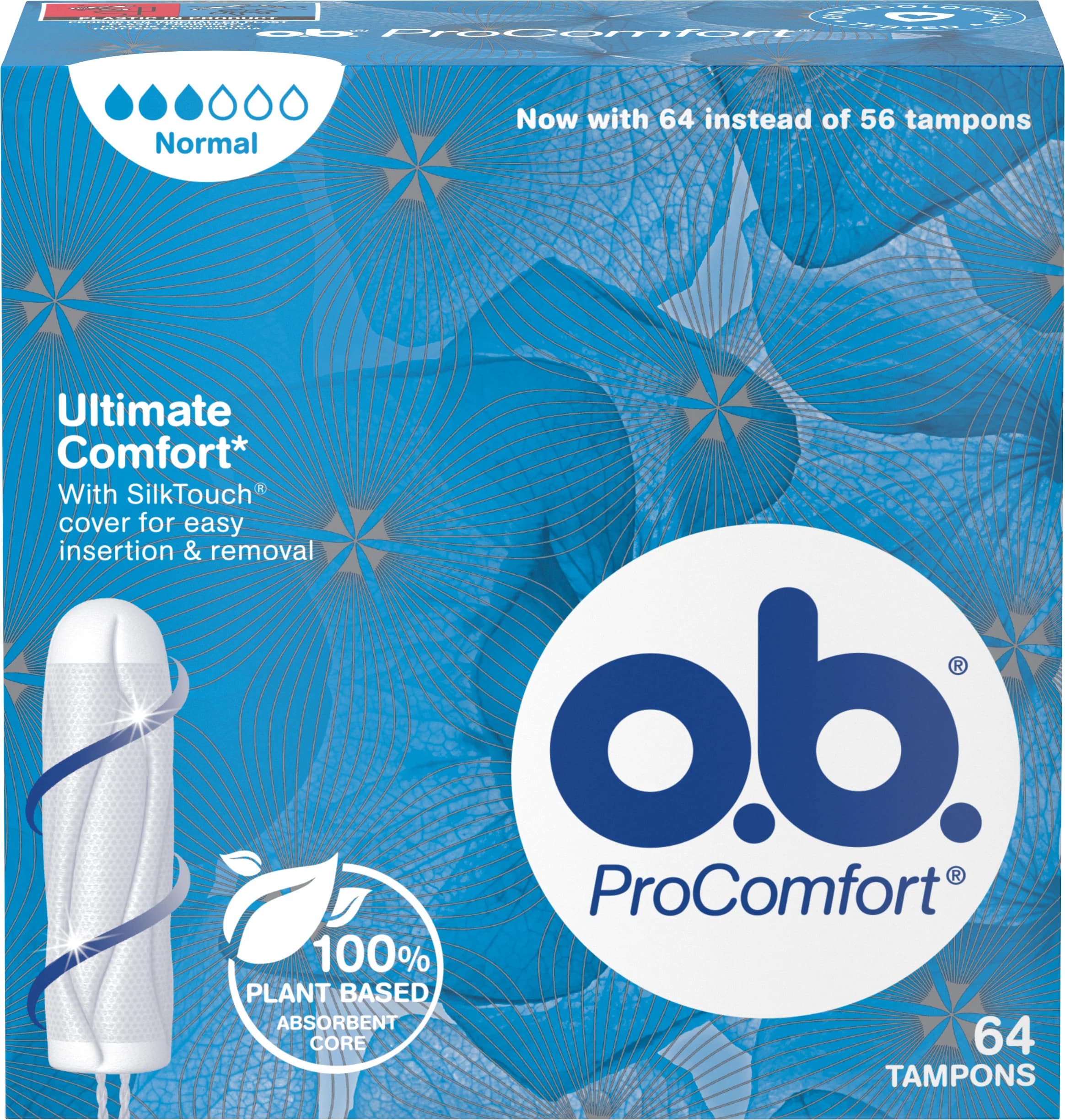O.b. ProComfort Normal 64 st från O.b. – köp hos Apotek Hjärtat
