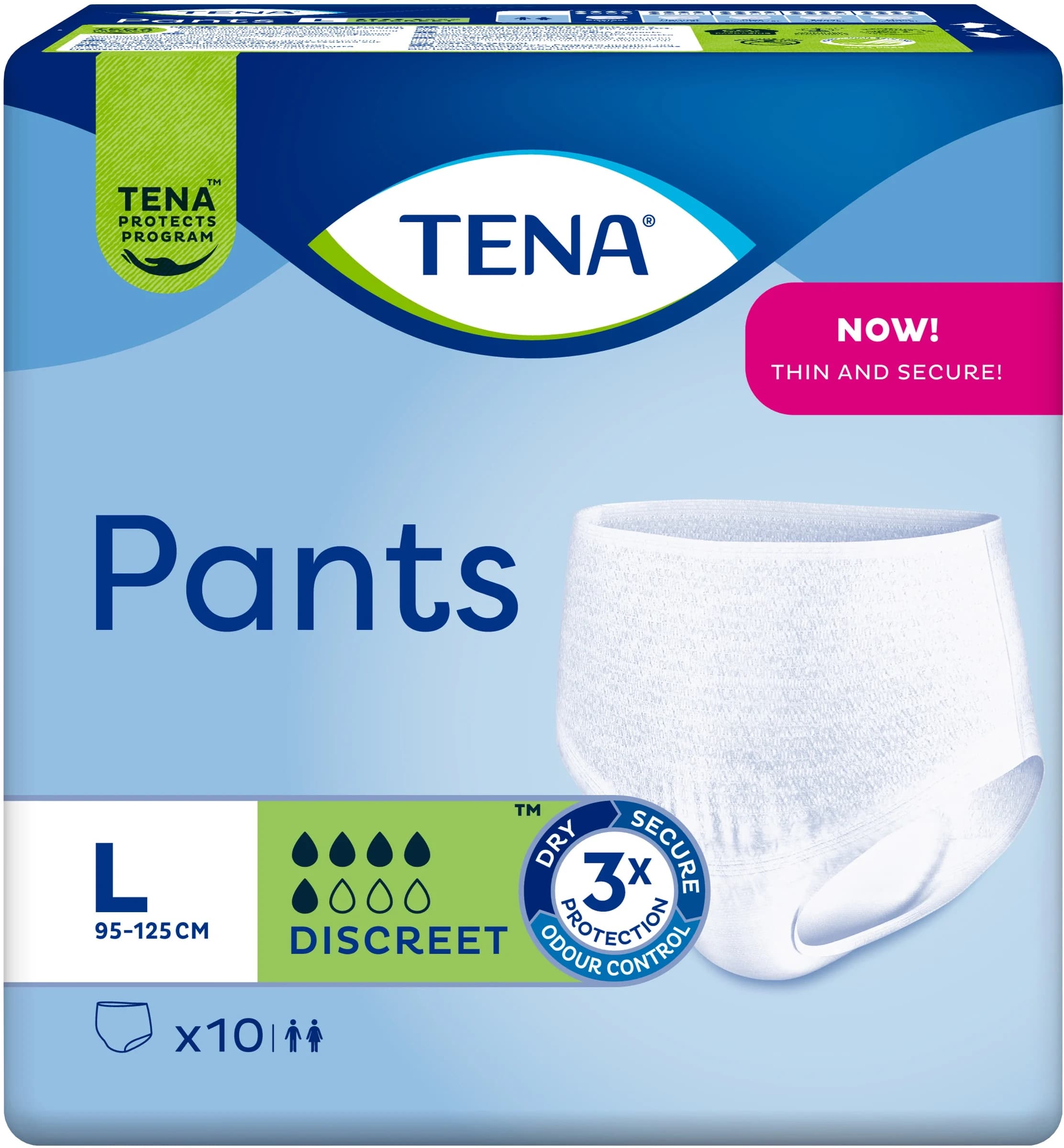 TENA Pants Discreet Large 10 st från Tena – köp hos Apotek Hjärtat