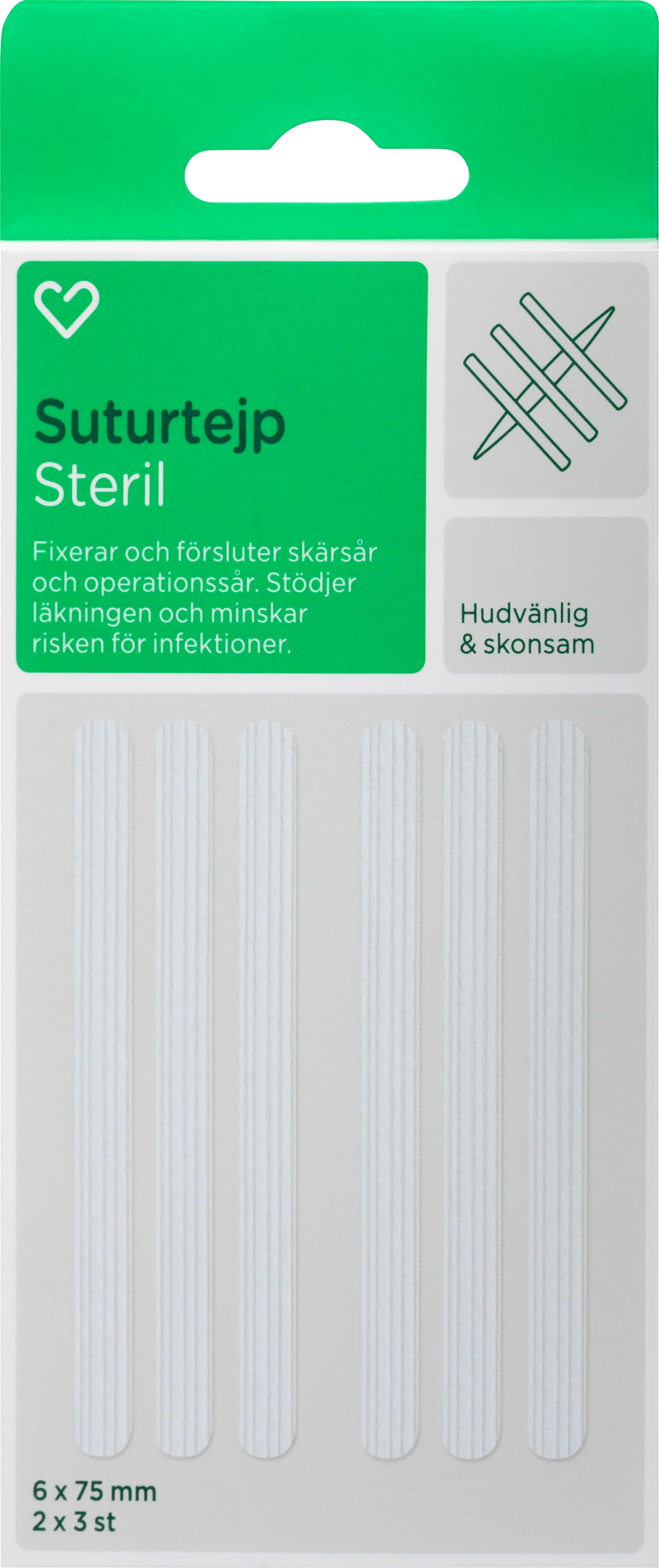Hjärtats Suturtejp 6st från Hjärtats – köp hos Apotek Hjärtat