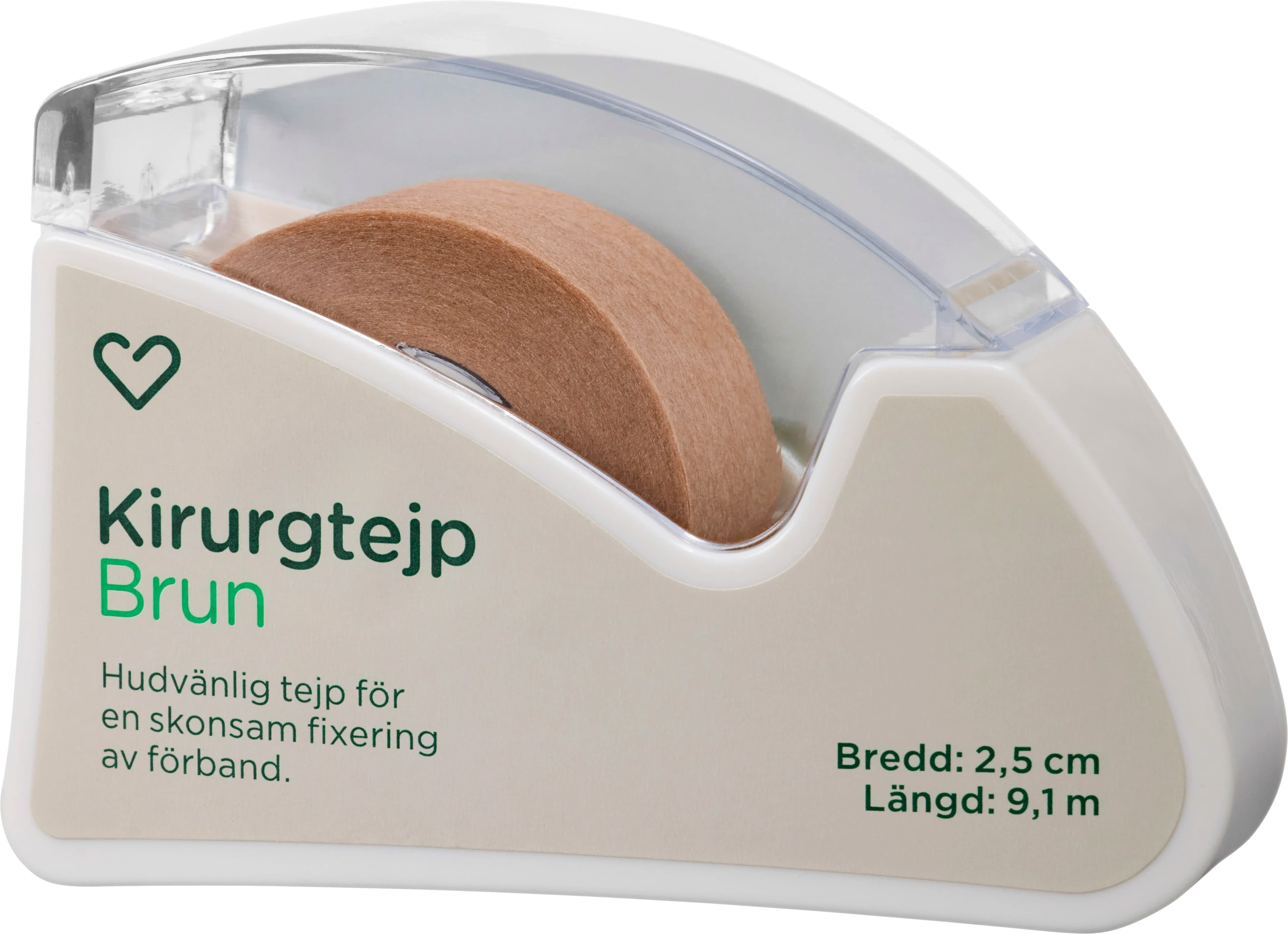 Hjärtats Kirurgtejp Brun 2,5cm x 9,1m 1st från Hjärtats – köp hos Apotek Hjärtat