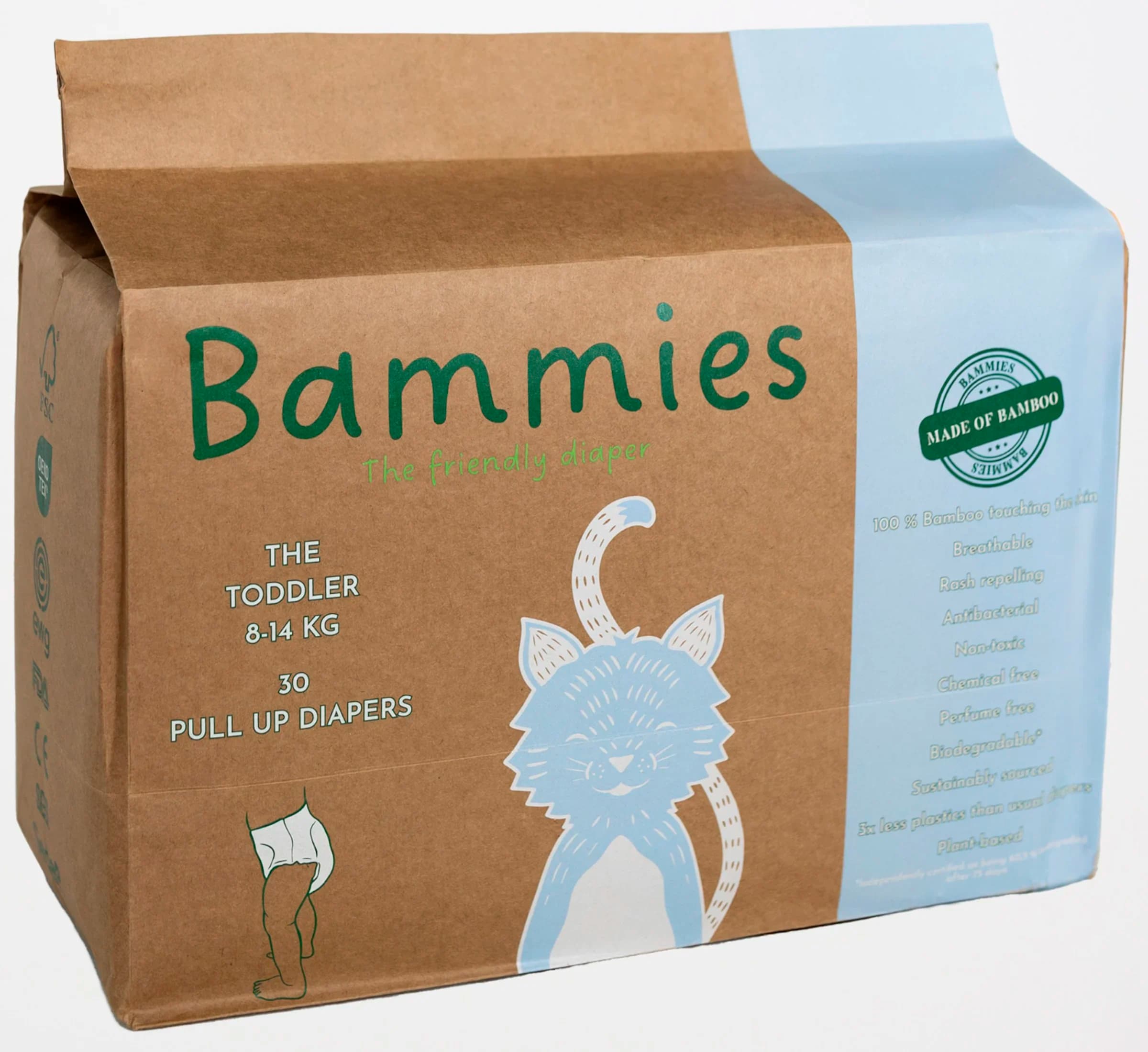 Bammies Bambublöjor Byxblöjor The Toddler 8-14 kg 30 st från Bammies – köp hos Apotek Hjärtat