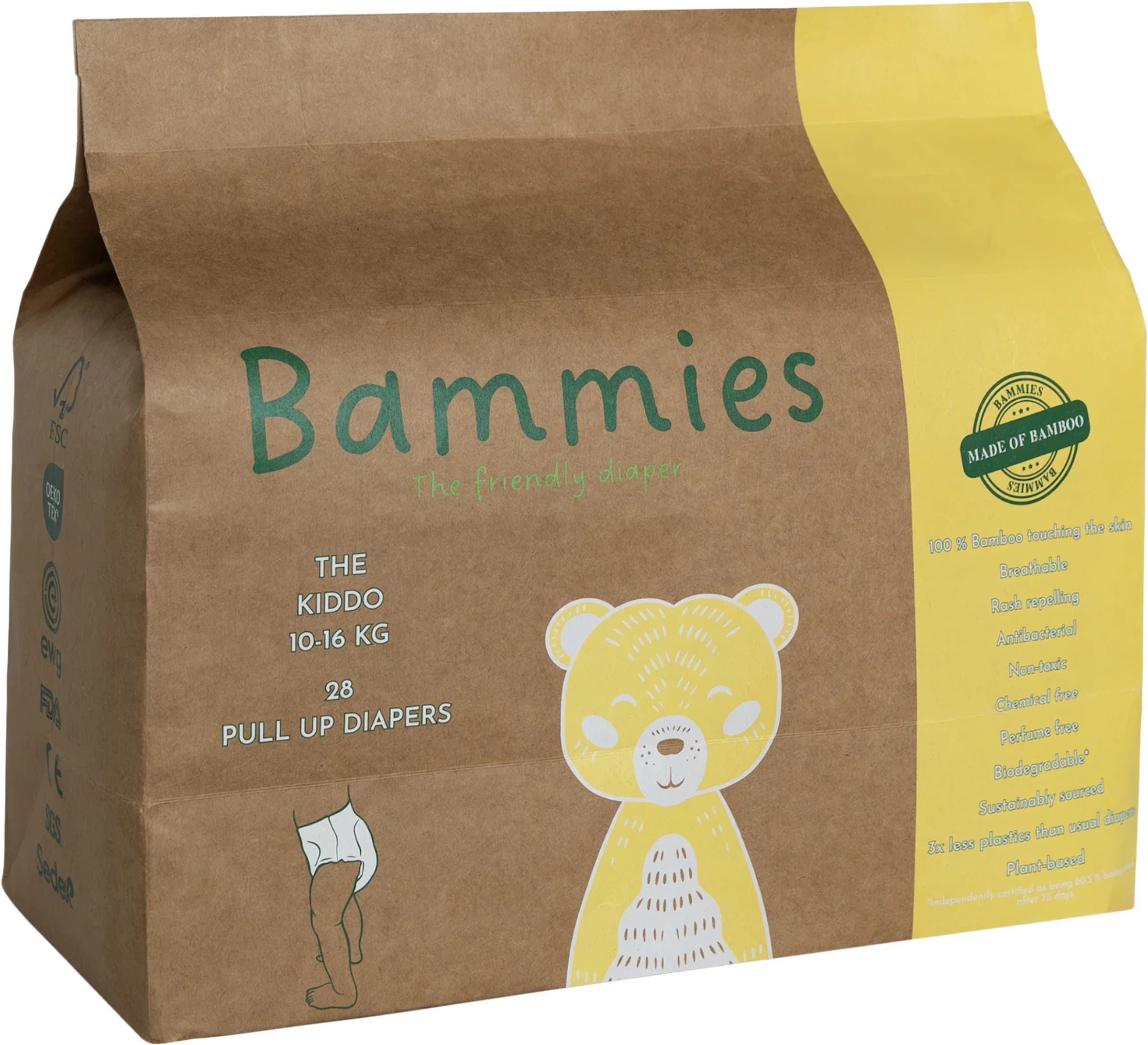 Bammies Bambublöjor Byxblöjor The Kiddo 10-16 kg 28 st från Bammies – köp hos Apotek Hjärtat