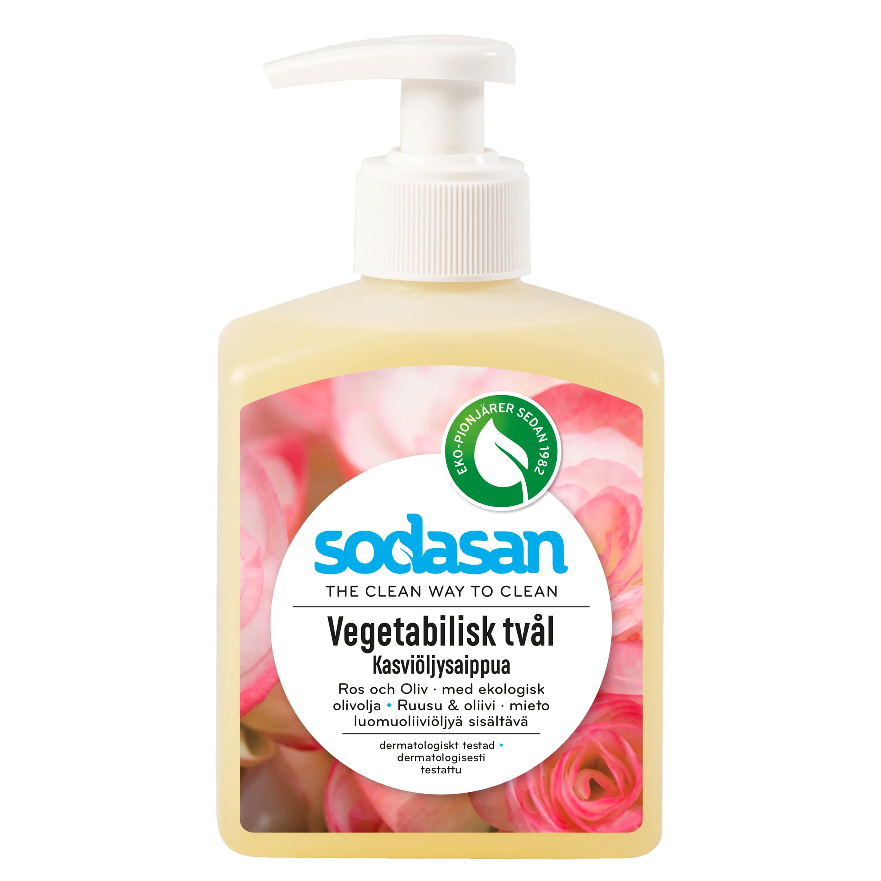 Sodasan Ekologisk Tvål Ros 300 ml från Sodasan – köp hos Apotek Hjärtat