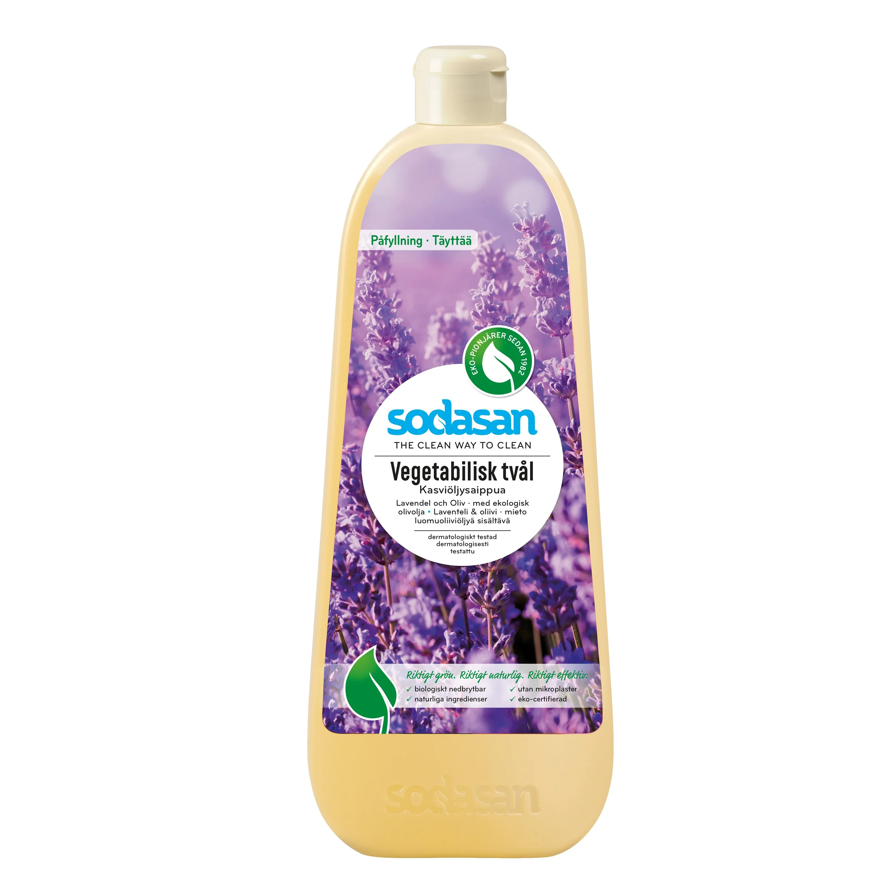 Sodasan Ekologisk Tvål Lavendel & Oliv Refill 1000 ml från Sodasan – köp hos Apotek Hjärtat
