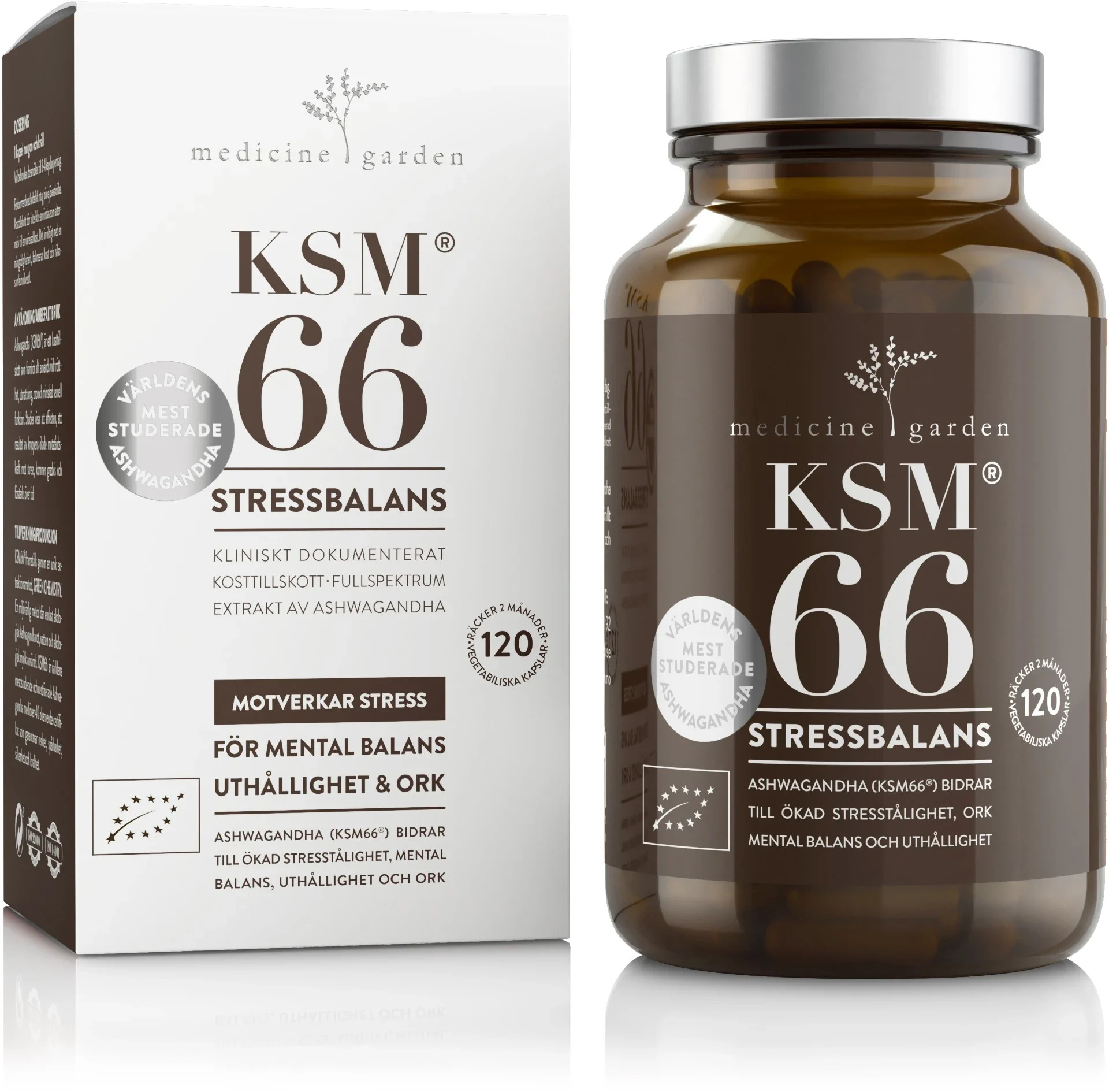 KSM66 Ekologisk Ashwagandha 300 mg 120 kapslar från KSM66 – köp hos Apotek Hjärtat