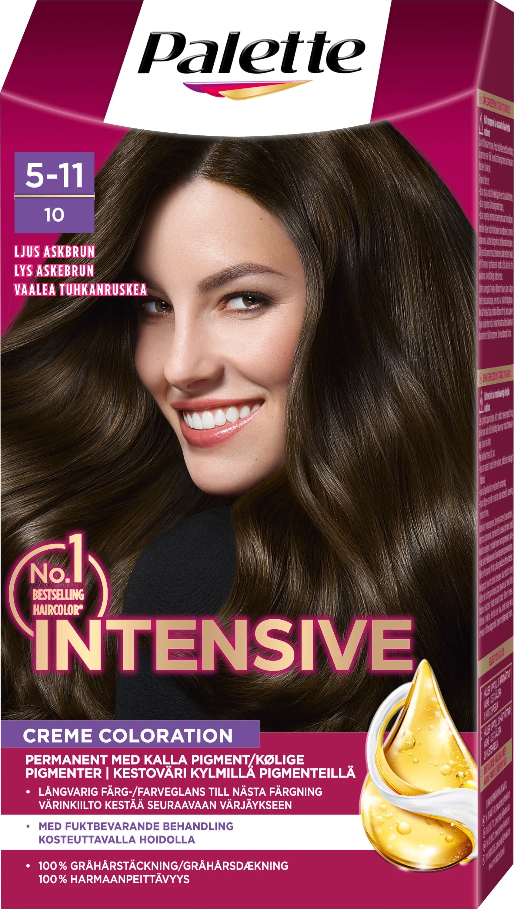 Palette Intensive Creme Coloration 5-11 Ljus Askbrun från Palette – köp hos Apotek Hjärtat