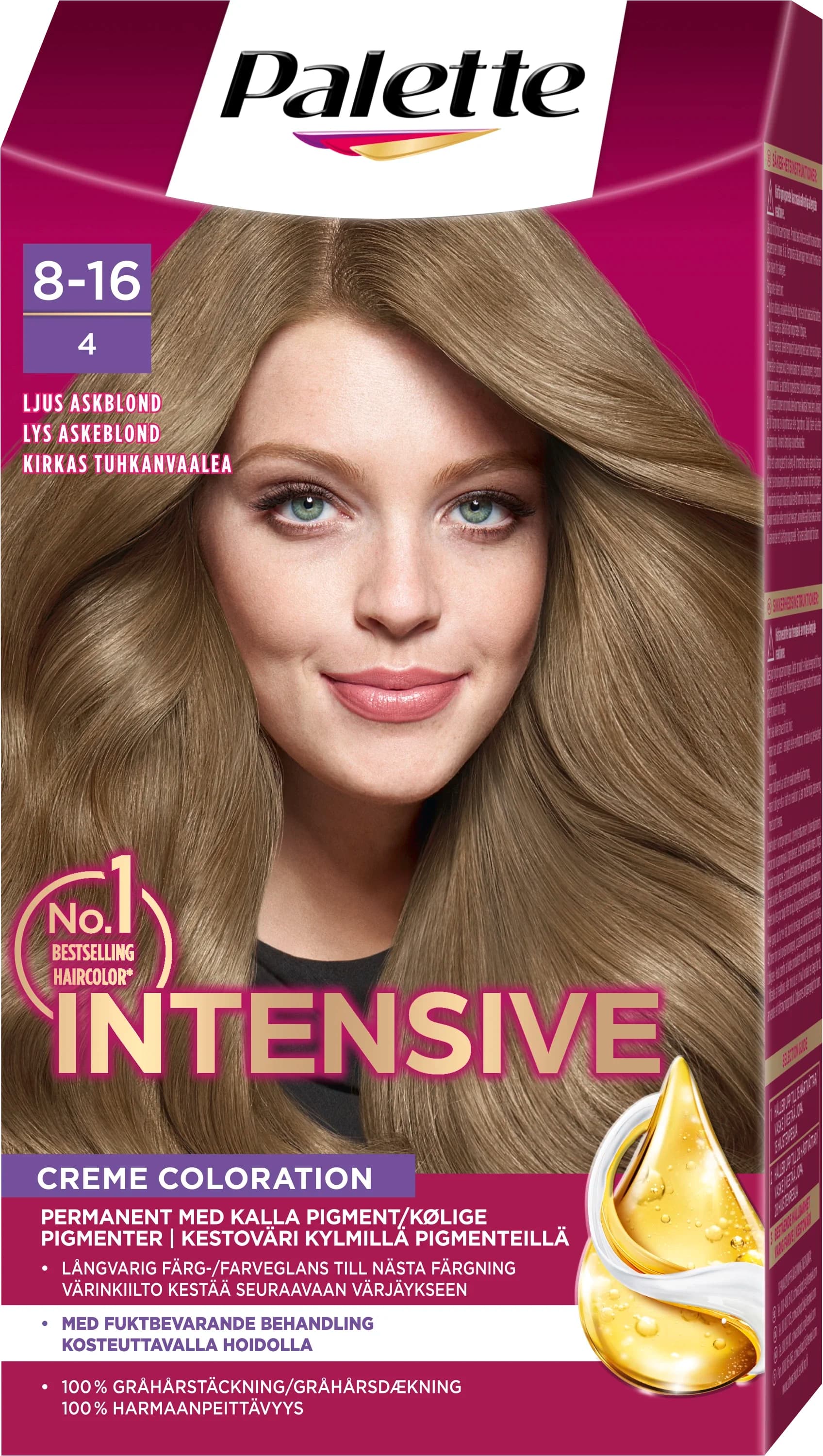 Palette Intensive Creme Coloration 8-16 Ljus Askblond från Palette – köp hos Apotek Hjärtat