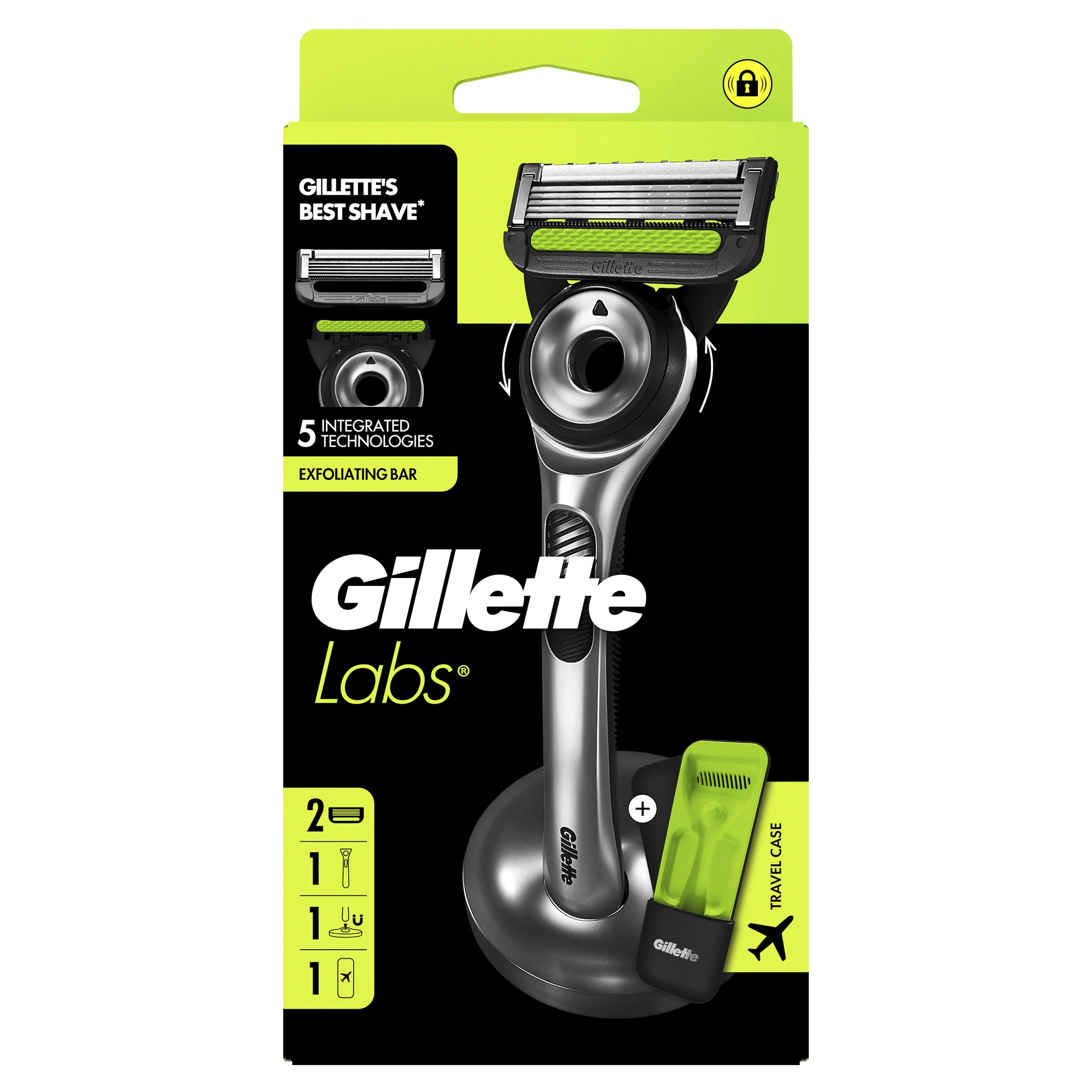 Gillette Labs Razor With Exfoliating Bar & Stand 2 Blades från Gillette Labs – köp hos Apotek Hjärtat