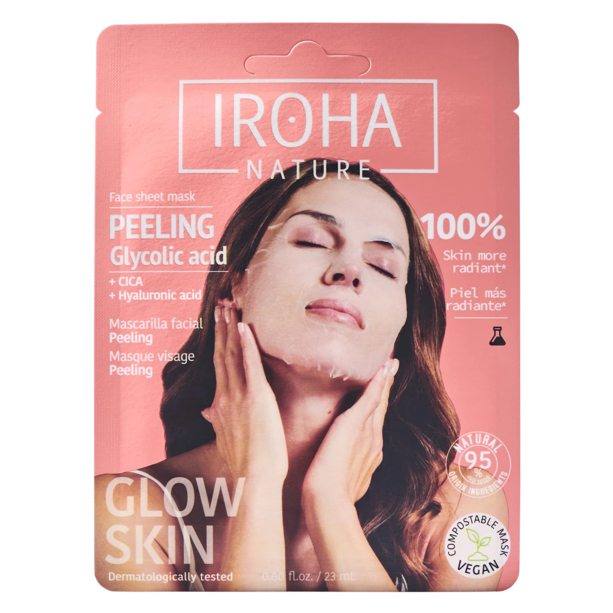 Iroha Nature Peeling Glycolic Acid Face Sheet Mask 20 ml från Iroha Nature – köp hos Apotek Hjärtat