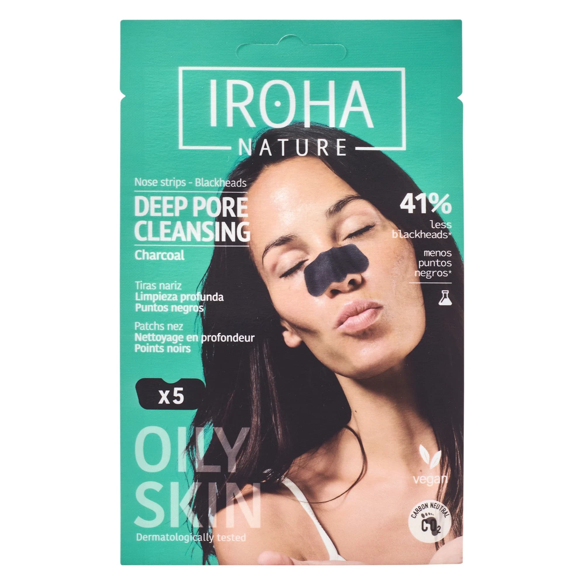 Iroha Nature Deep Pore Cleansing Charcoal Nose Strips 5 st från Iroha Nature – köp hos Apotek Hjärtat