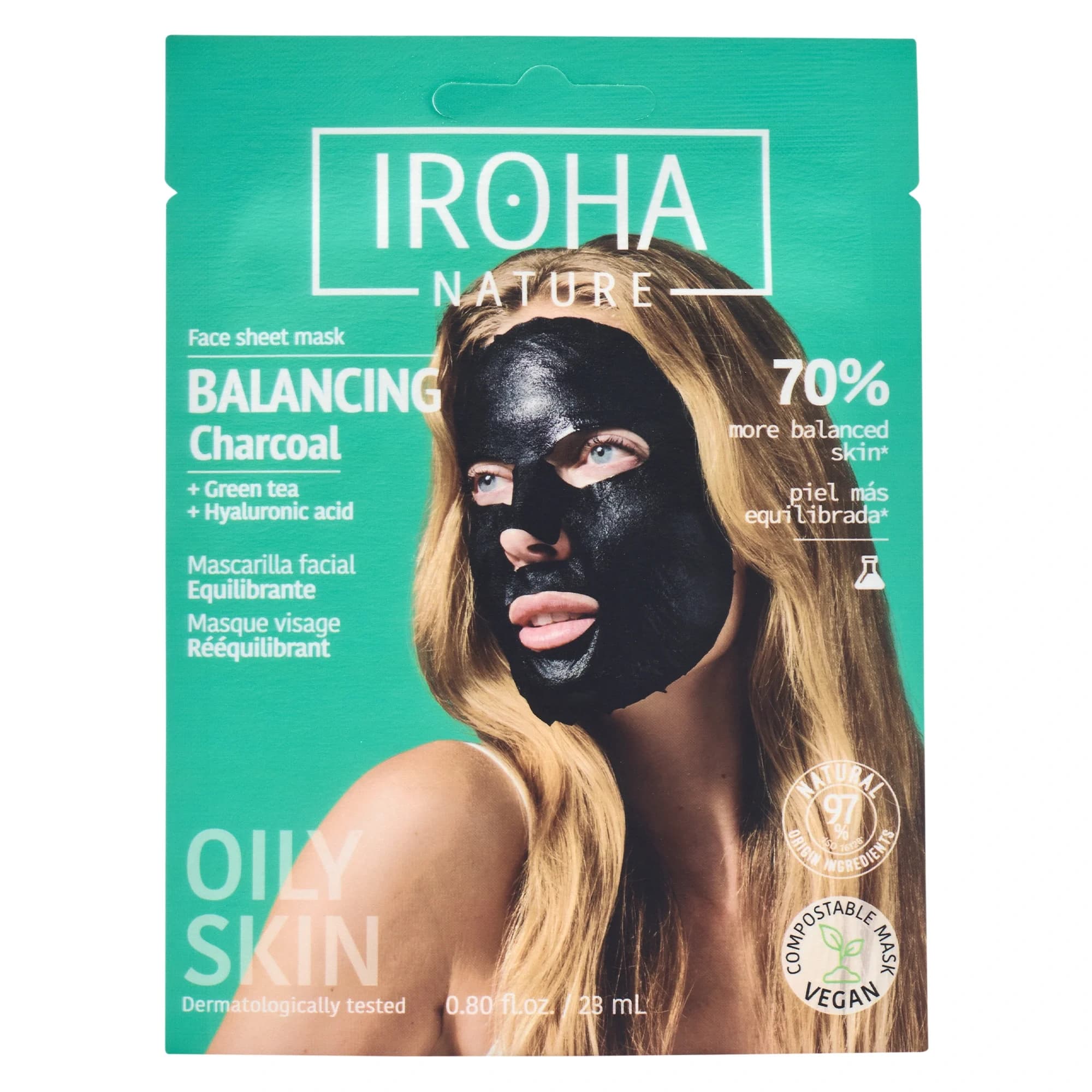 Iroha Nature Balancing Charcoal Face Sheet Mask 20 ml från Iroha Nature – köp hos Apotek Hjärtat
