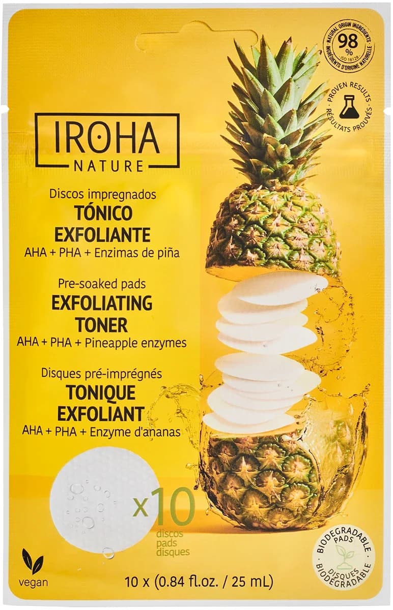 Iroha Nature Exfoliating Toner Pads AHA + PHA + Pinapple Enzymes 10 st från Iroha Nature – köp hos Apotek Hjärtat