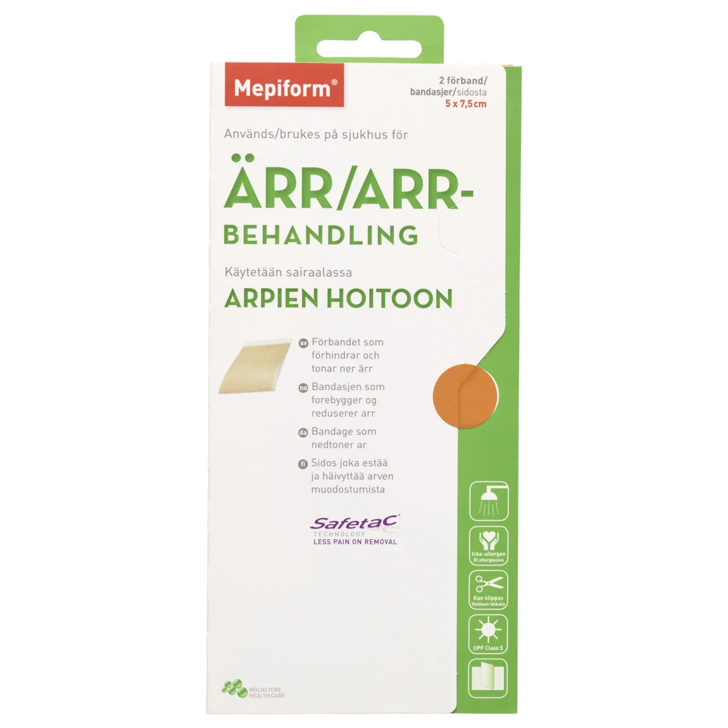Mepiform 5x7,5 cm 2 st från Mepiform – köp hos Apotek Hjärtat
