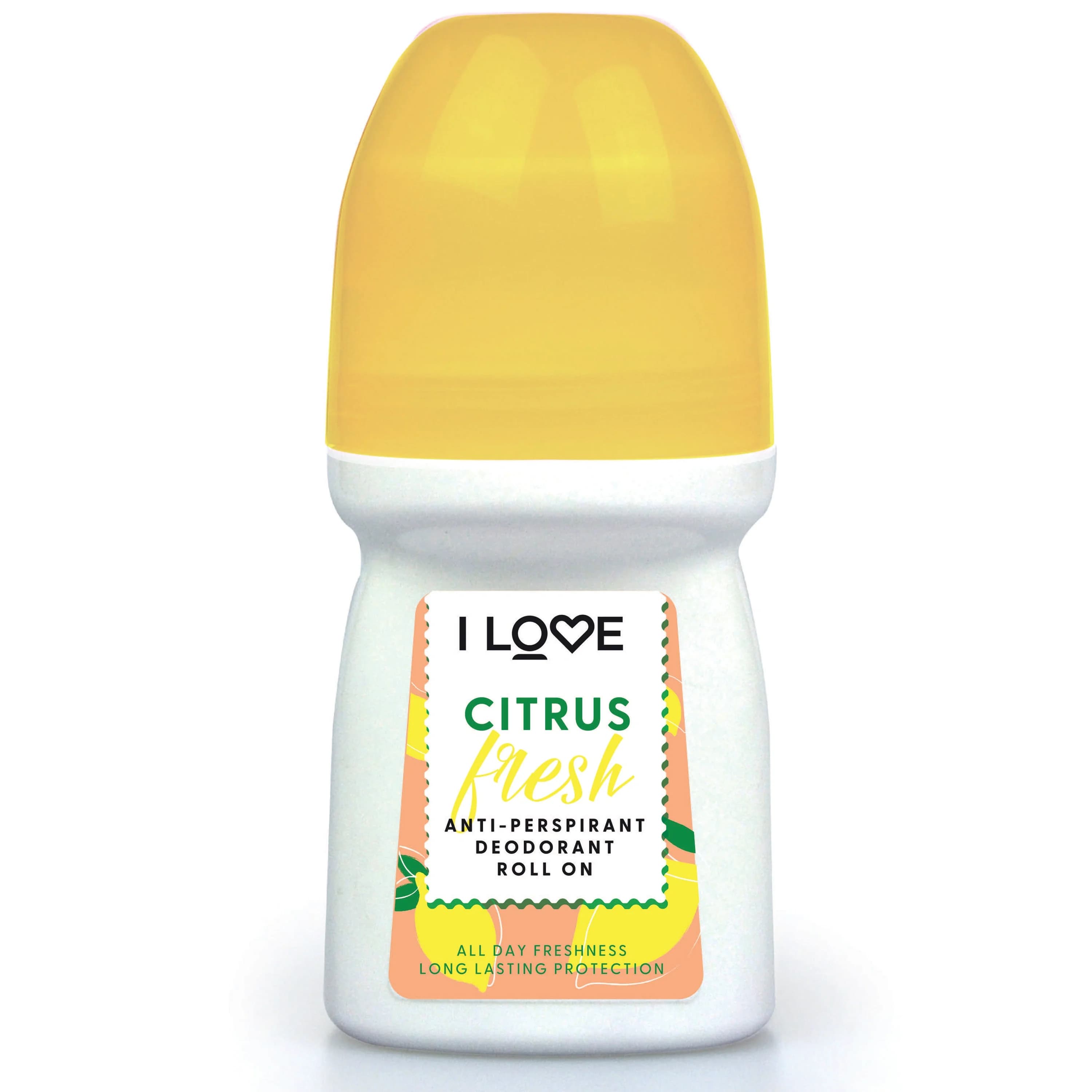 I LOVE Anti Perspirant Deodorant Roll On Citrus Fresh 50 ml från I Love – köp hos Apotek Hjärtat