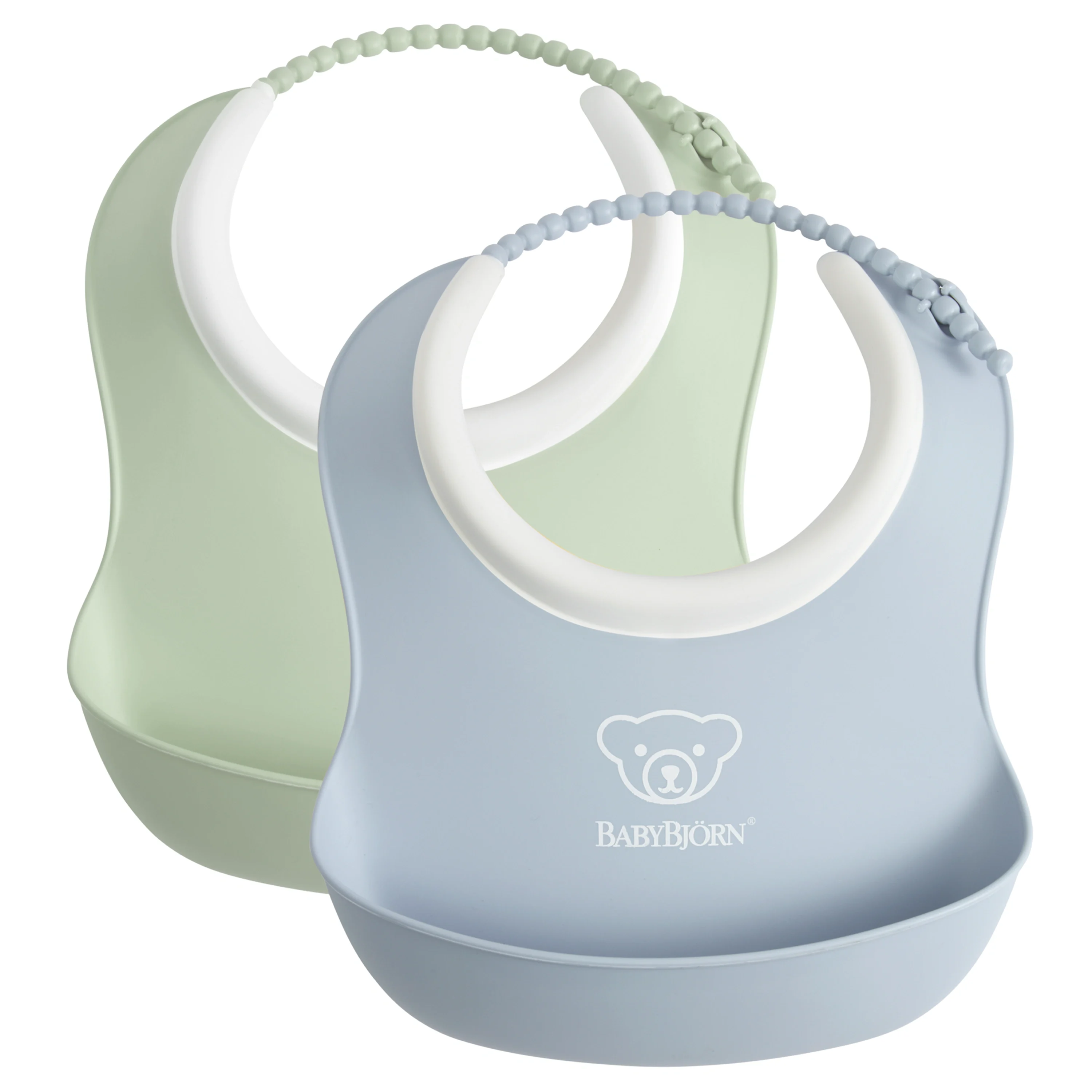 BabyBjörn Liten Haklapp Blekgrön/ Blekblå 2 st från Babybjörn – köp hos Apotek Hjärtat