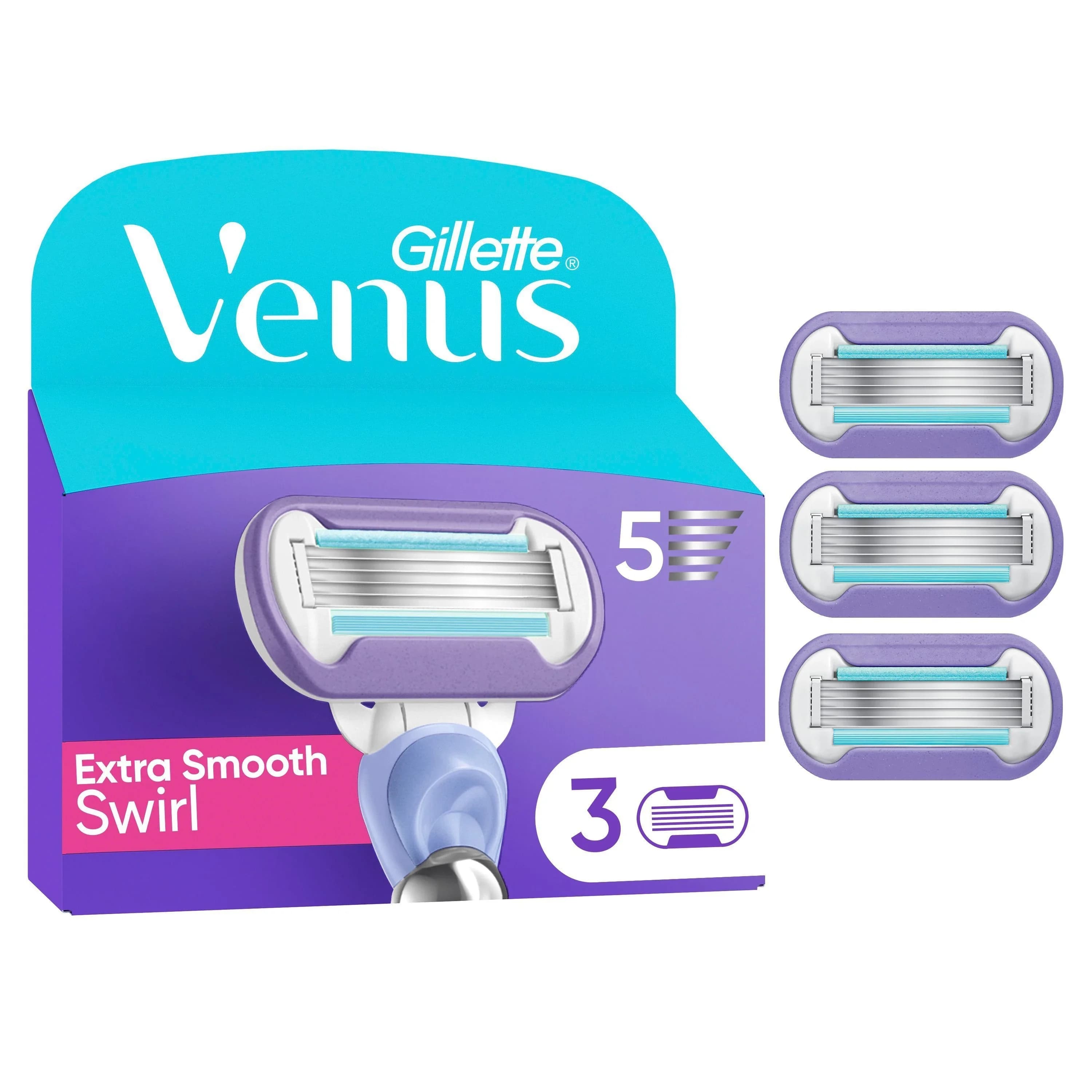Gillette Venus Extra Smooth Swirl Rakblad 3 st från Gillette Venus – köp hos Apotek Hjärtat