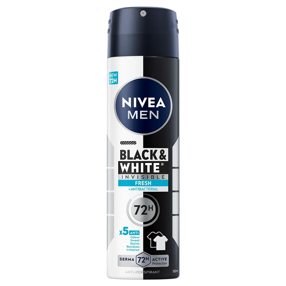 Nivea Men Black & White Fresh Spray 150 ml från Nivea - köp hos Apotek Hjärtat