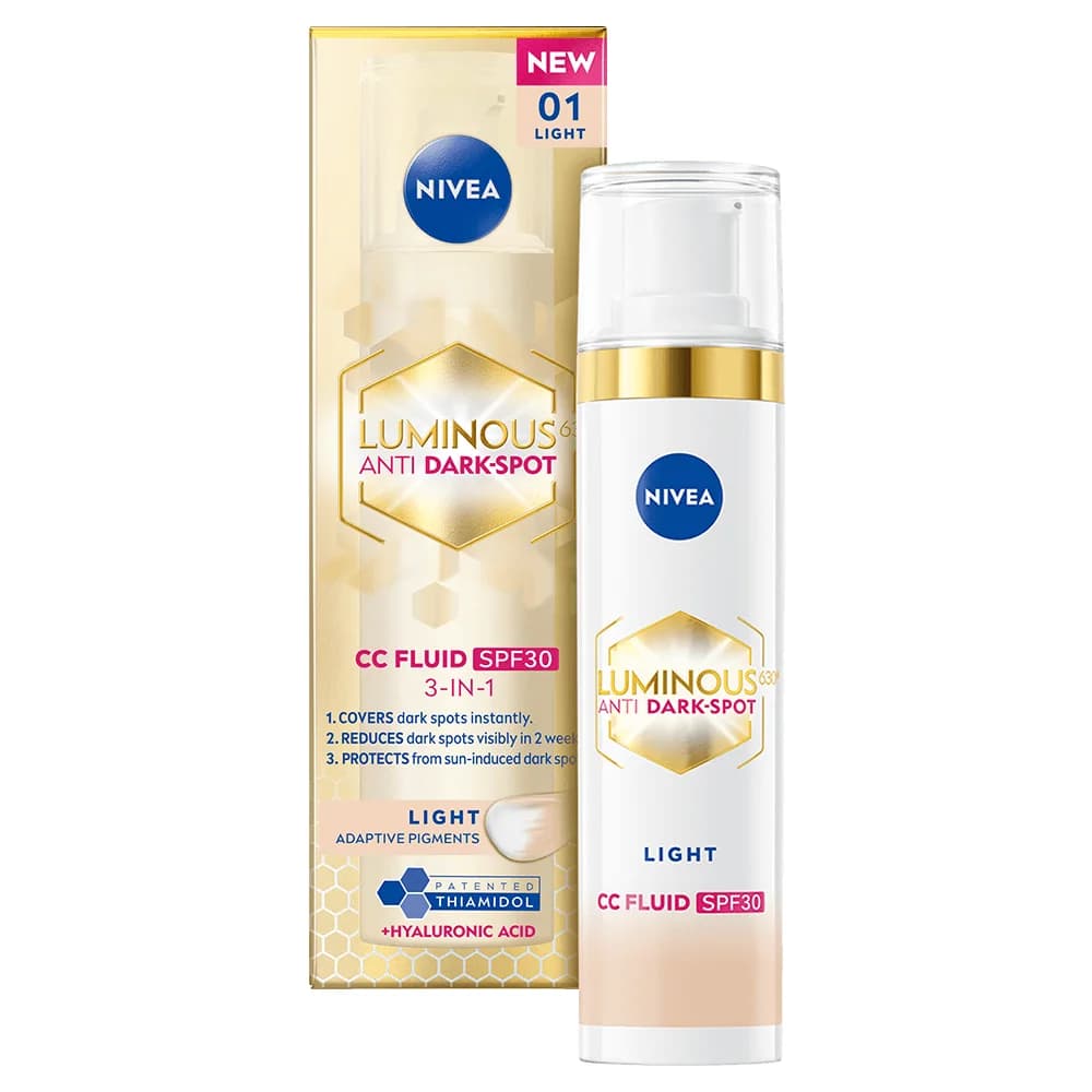 Nivea Luminous 630 Anti Dark-Spot CC Fluid 3-in-1 40 ml 01 Light från Nivea – köp hos Apotek Hjärtat