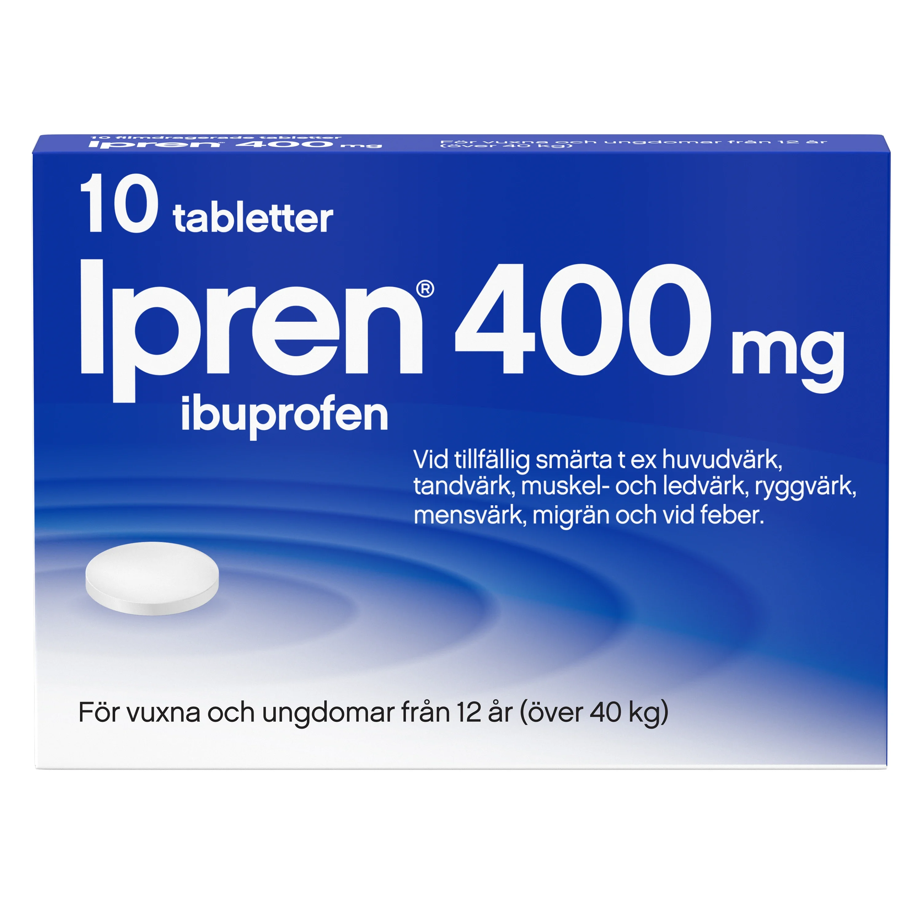 Ipren Filmdragerad Tablett 400 mg 10 st från Ipren – köp hos Apotek Hjärtat