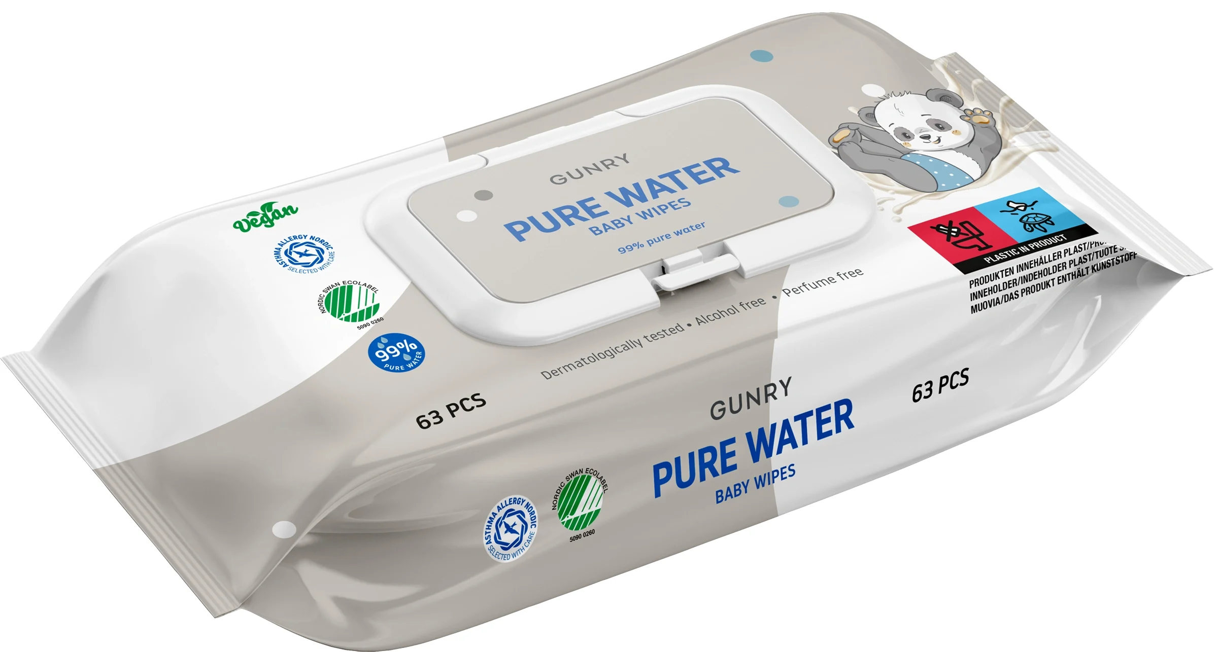 Gunry Pure Water Baby Wipes 63 st från Gunry – köp hos Apotek Hjärtat