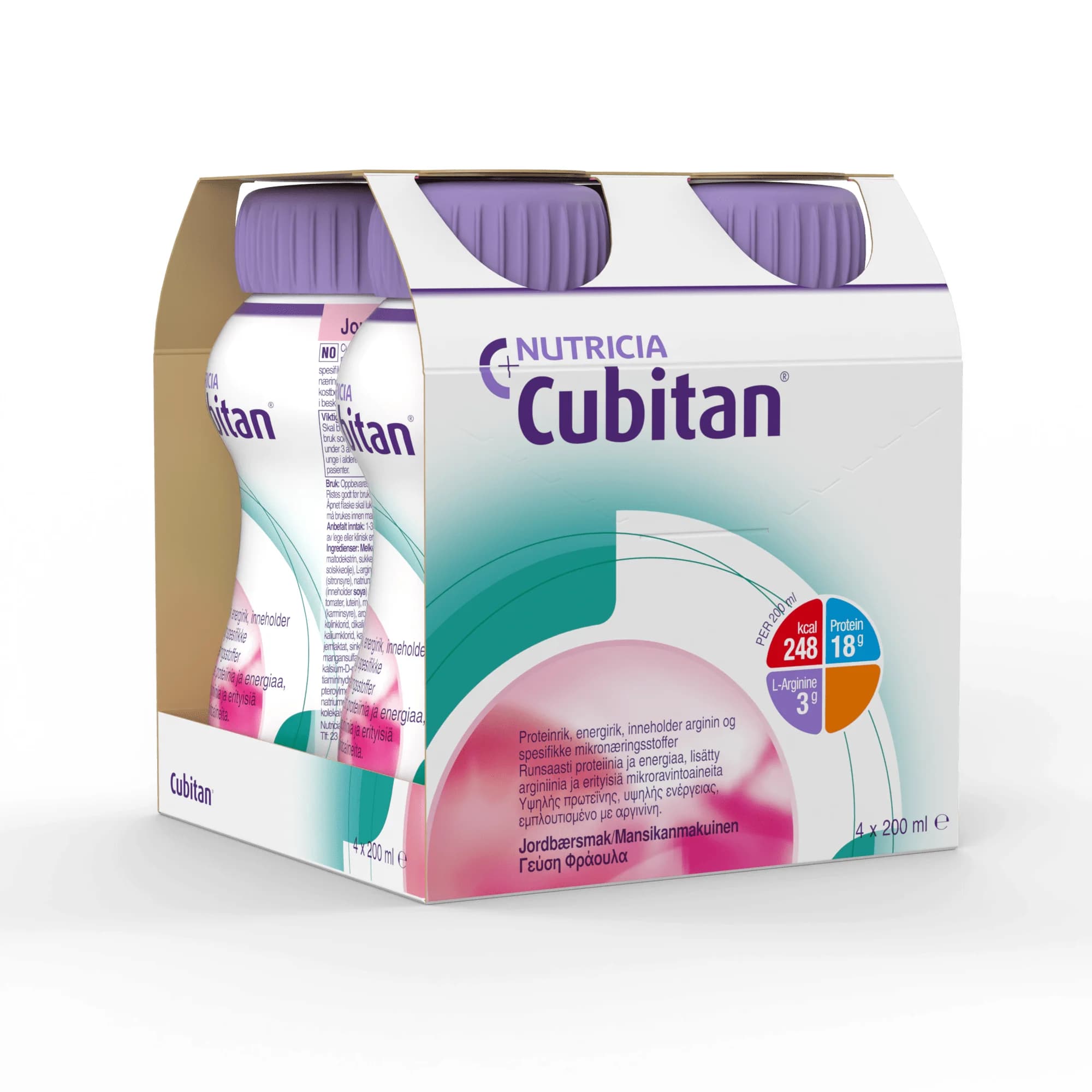 Cubitan Jordgubb 4 x 200 ml från Cubitan – köp hos Apotek Hjärtat