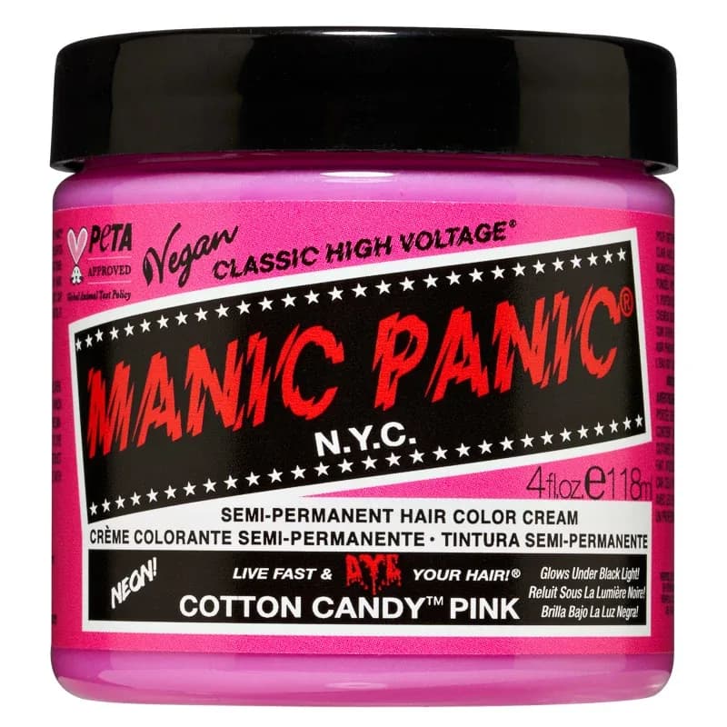 Manic Panic Classic High Voltage Semi-Permanent Hair Color Cream 118 ml Cotton Candy Pink från Manic Panic – köp hos Apotek Hjärtat