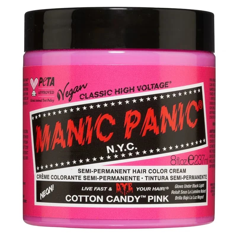 Manic Panic Classic High Voltage Semi-Permanent Hair Color Cream 237 ml Cotton Candy Pink från Manic Panic – köp hos Apotek Hjärtat