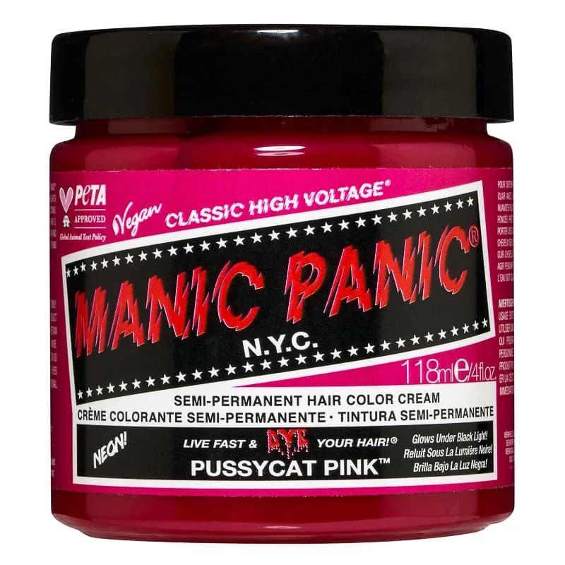 Manic Panic Classic High Voltage Semi-Permanent Hair Color Cream 118 ml Pussycat Pink från Manic Panic – köp hos Apotek Hjärtat