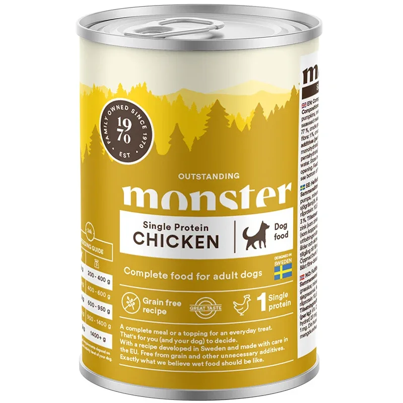 Monster Dog Adult Single Protein Chicken Can 400 g från Monster – köp hos Apotek Hjärtat