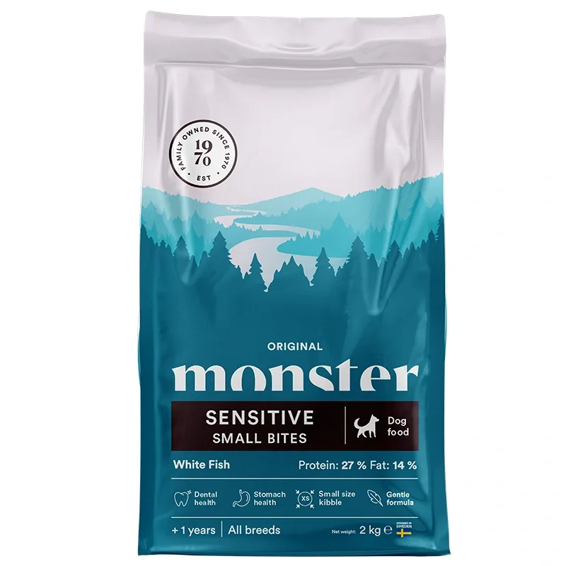 Monster Dog Original Sensitive White Fish Small Bites 2 kg från Monster – köp hos Apotek Hjärtat
