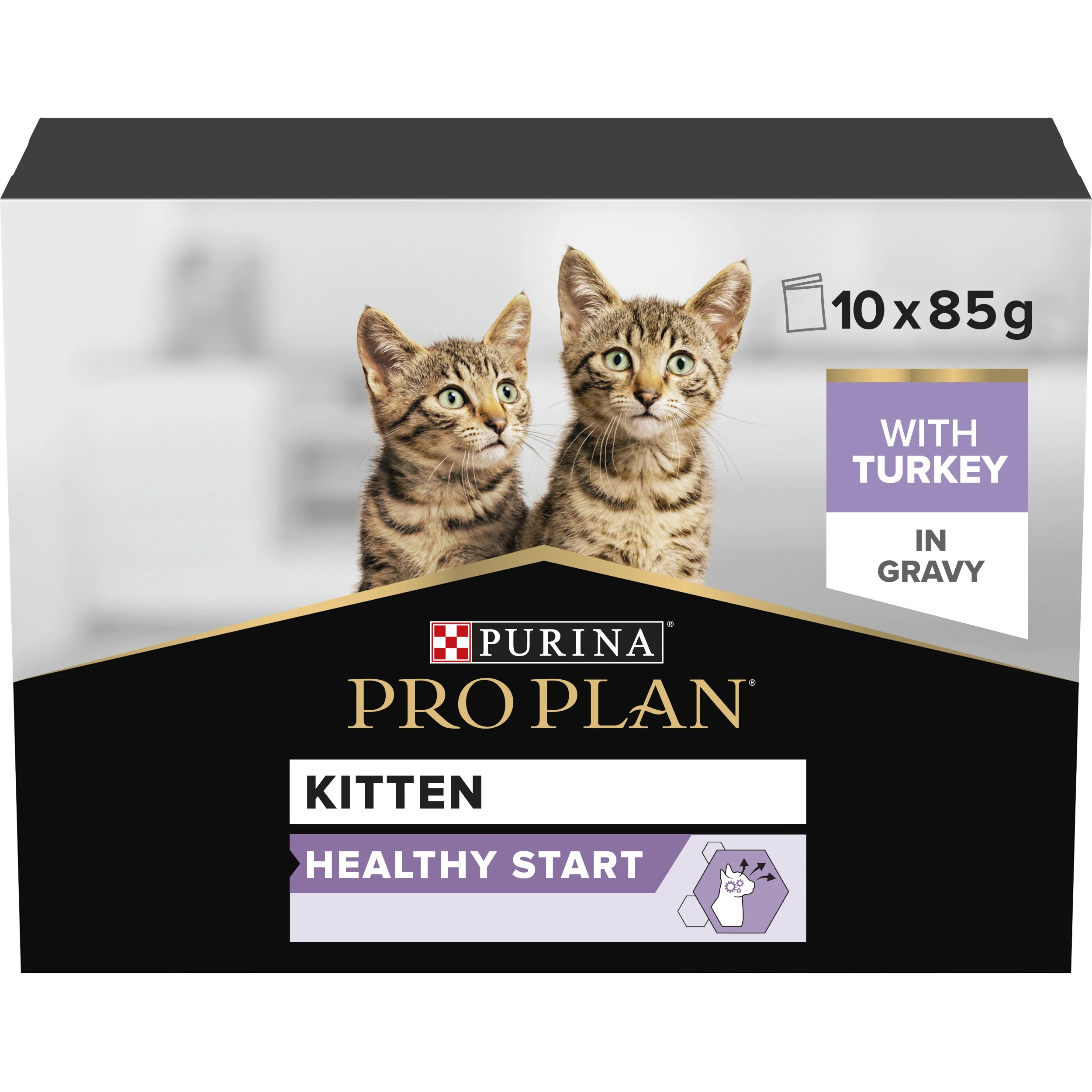 PURINA PRO PLAN Kitten Healthy Start Turkey Våtfoder Katt 10x85g från Purina Pro Plan – köp hos Apotek Hjärtat