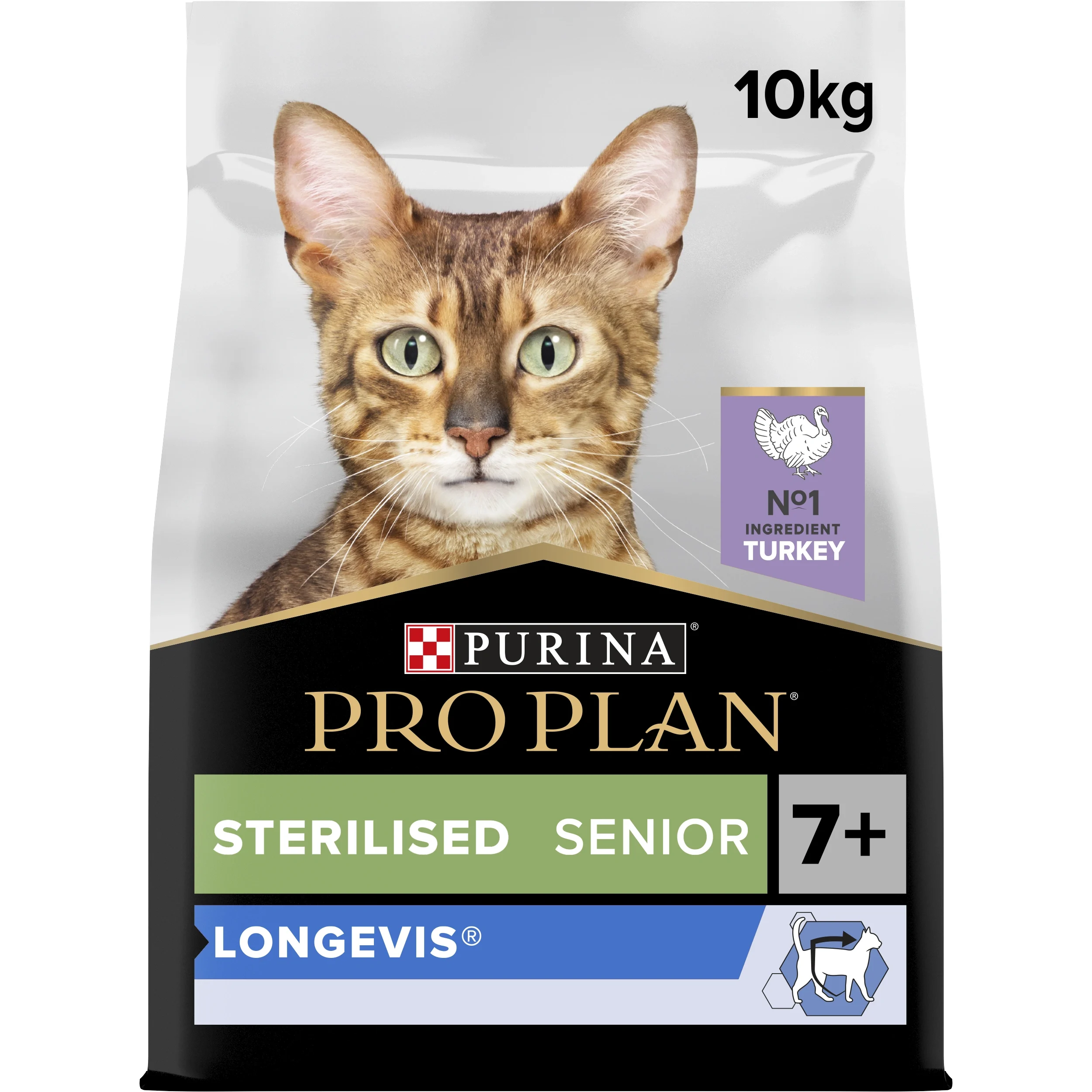 PURINA PRO PLAN Sterilised Senior 7+ Longevis Terrine Torrfoder Katt 10 kg från Purina Pro Plan – köp hos Apotek Hjärtat