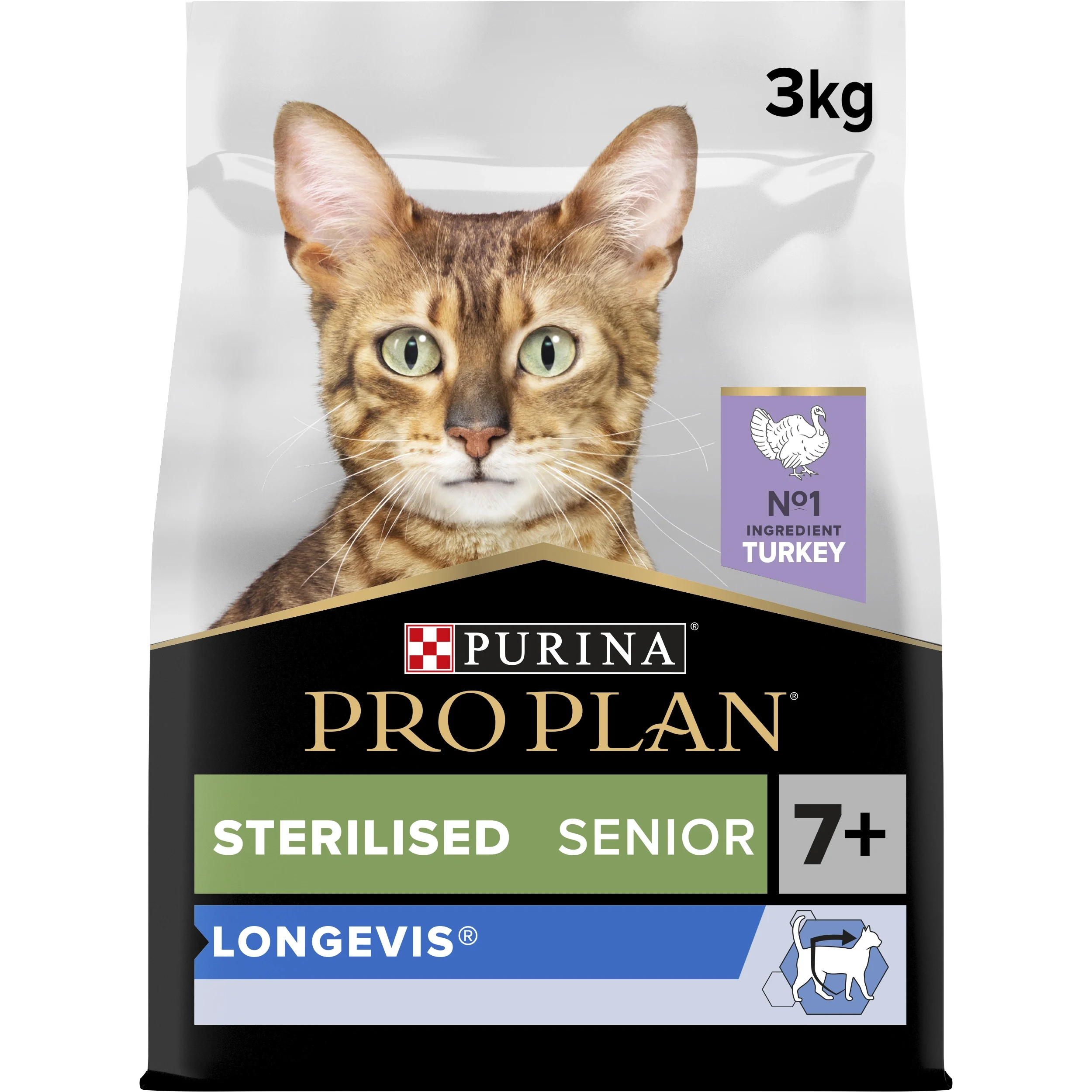 PURINA PRO PLAN Sterilised Senior 7+ Longevis Terrine Torrfoder Katt 3 kg från Purina Pro Plan – köp hos Apotek Hjärtat