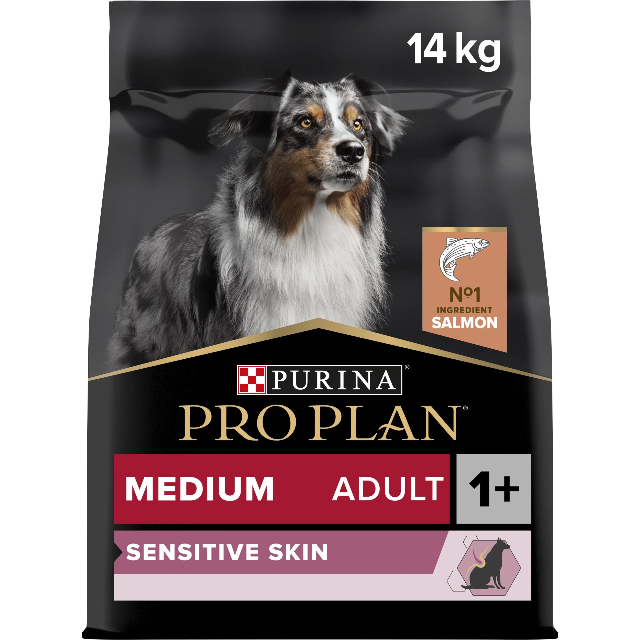 PURINA PRO PLAN Medium Adult Sensitive Skin Torrfoder Hund 14kg från Purina Pro Plan – köp hos Apotek Hjärtat