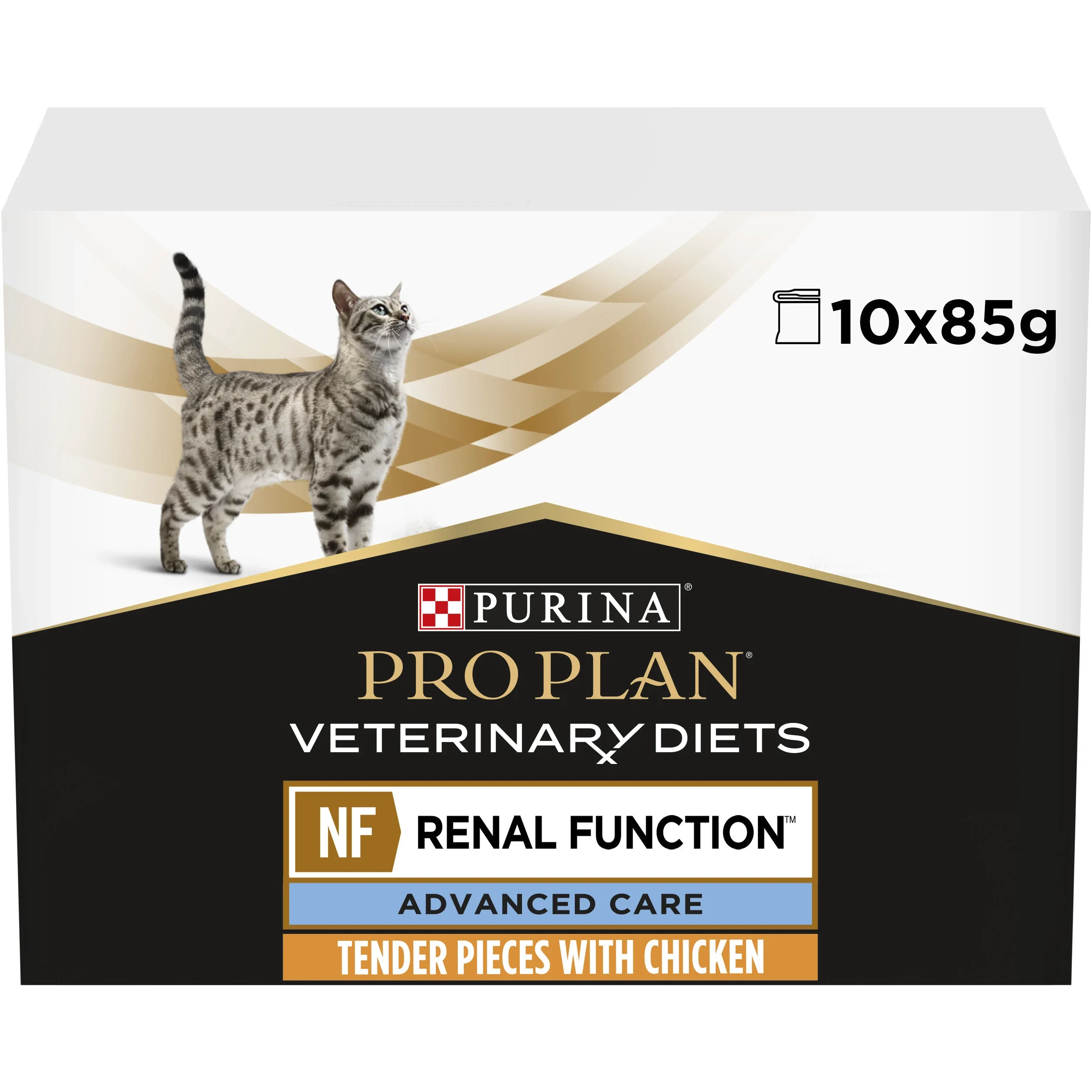 PURINA PRO PLAN Veterinary Diets NF Renal Function Advanced Care Chicken Våtfoder Katt 10x85g från Purina Pro Plan – köp hos Apotek Hjärtat