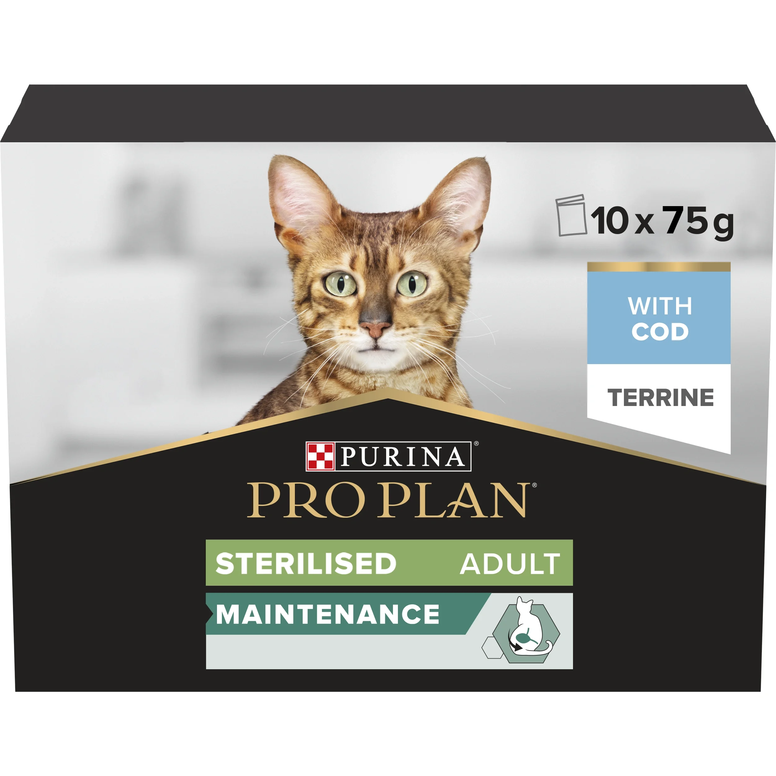 PURINA PRO PLAN Adult Sterilised Maintenance Terrine Våtfoder Katt 10x75g från Purina Pro Plan – köp hos Apotek Hjärtat