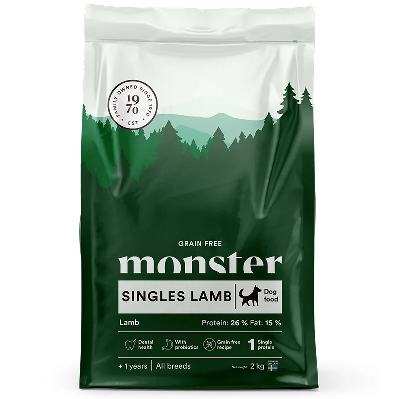 Monster Dog Grain Free Singles Lamb 2 kg från Monster – köp hos Apotek Hjärtat