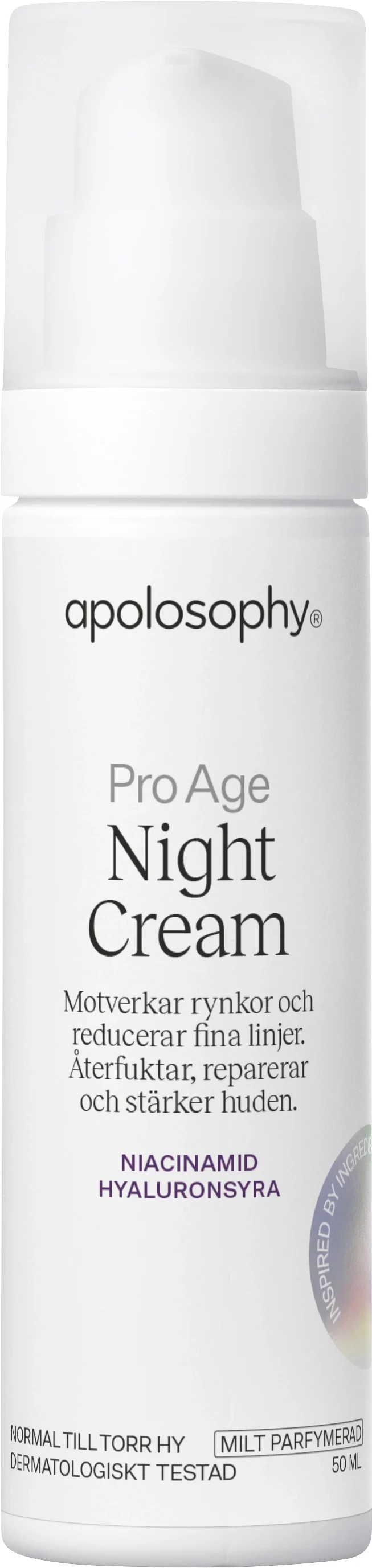 Apolosophy Pro-Age Night Cream Parfymerad 50 ml – från Apolosophy – 169 kr – hos Apotek Hjärtat