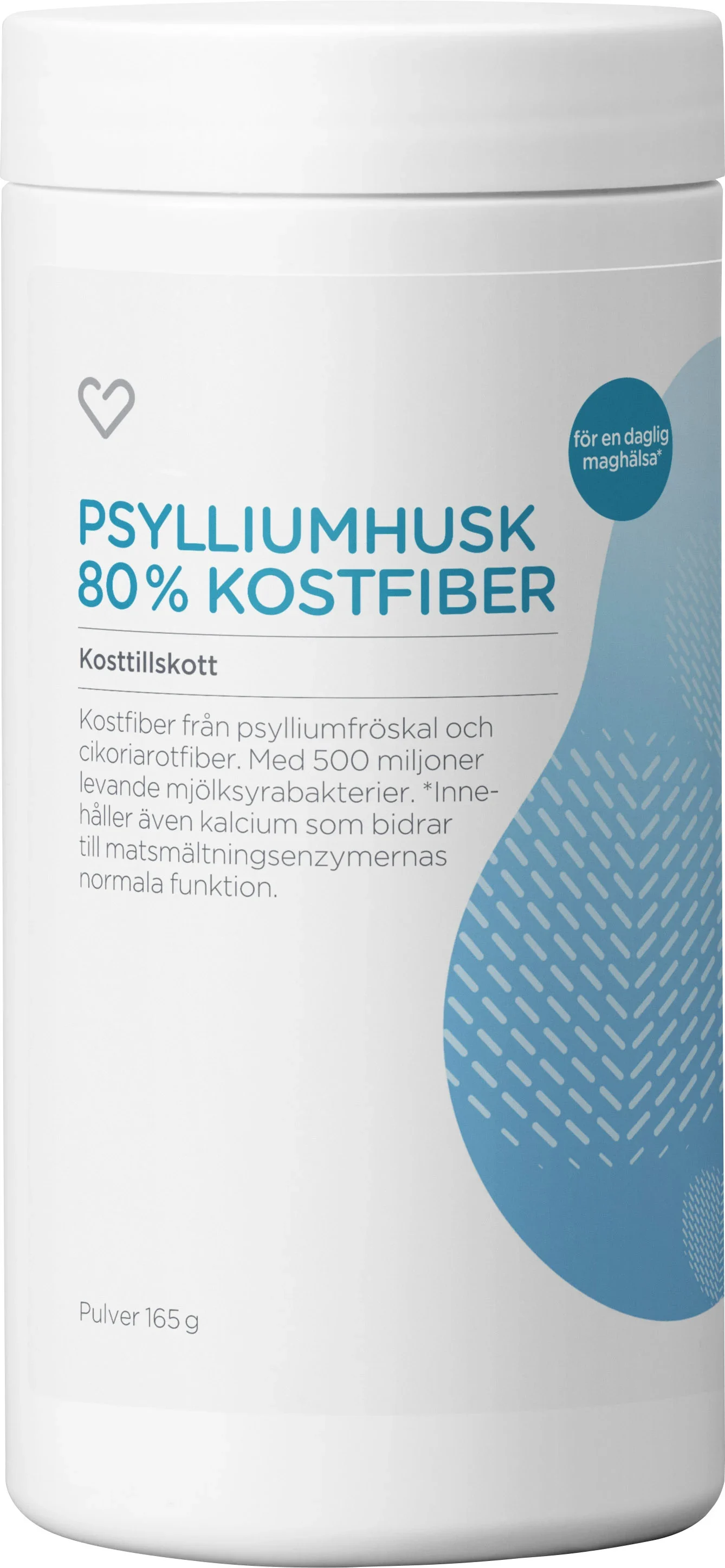 Hjärtats Psylliumhusk 80% kostfiber 165g från Hjärtats – köp hos Apotek Hjärtat