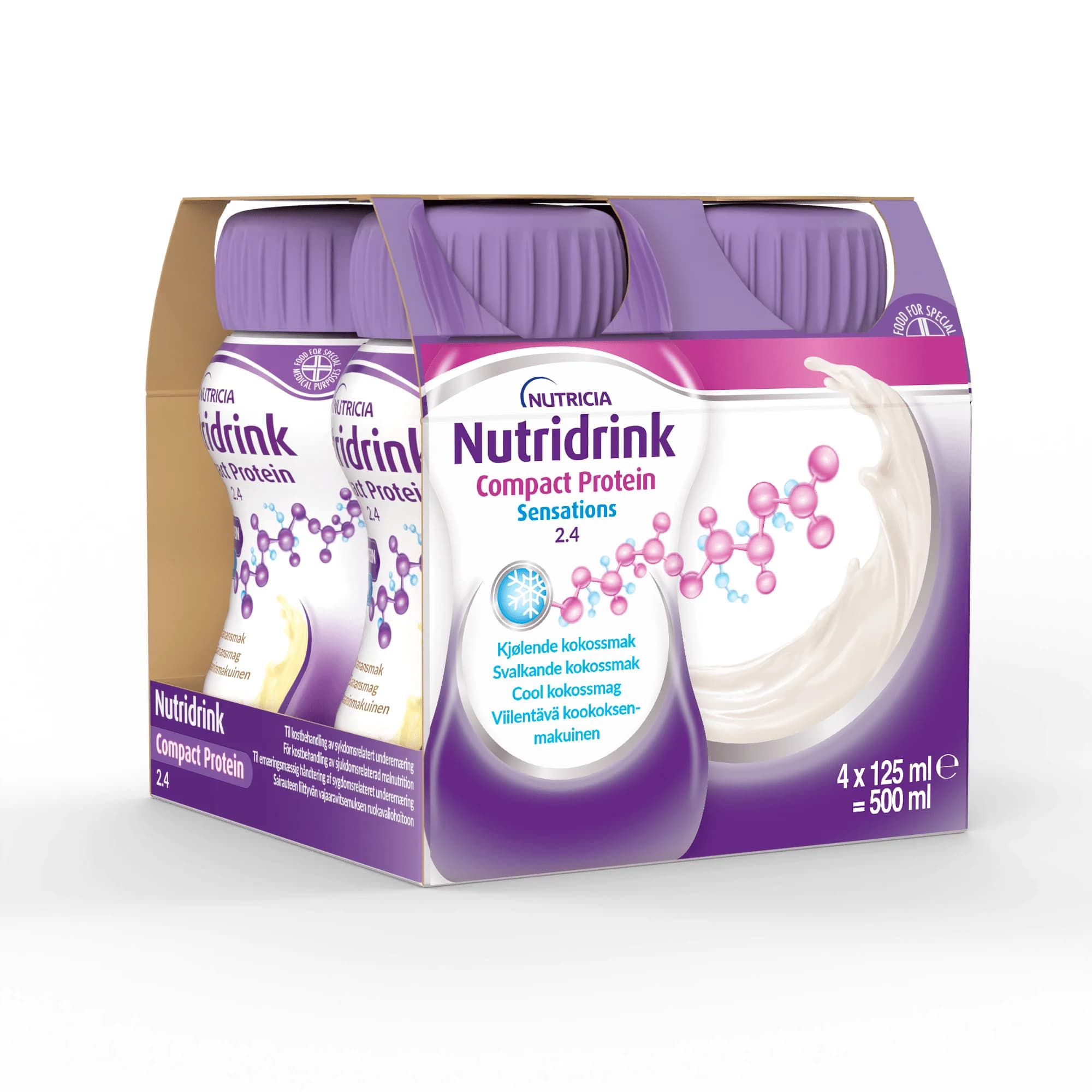 Nutridrink Compact Protein Sensations Svalkande Kokos 4x 125 ml från Nutridrink – köp hos Apotek Hjärtat