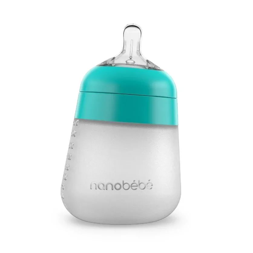 Nanobébé Flexy silikonflaska Anti-kolik 270 ml Turkos från Nanobébé – köp hos Apotek Hjärtat