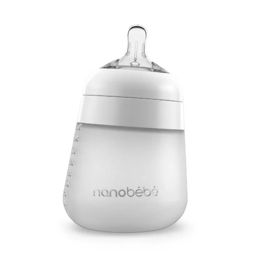 Nanobébé Flexy silikonflaska Anti-kolik 270 ml Vit från Nanobébé – köp hos Apotek Hjärtat
