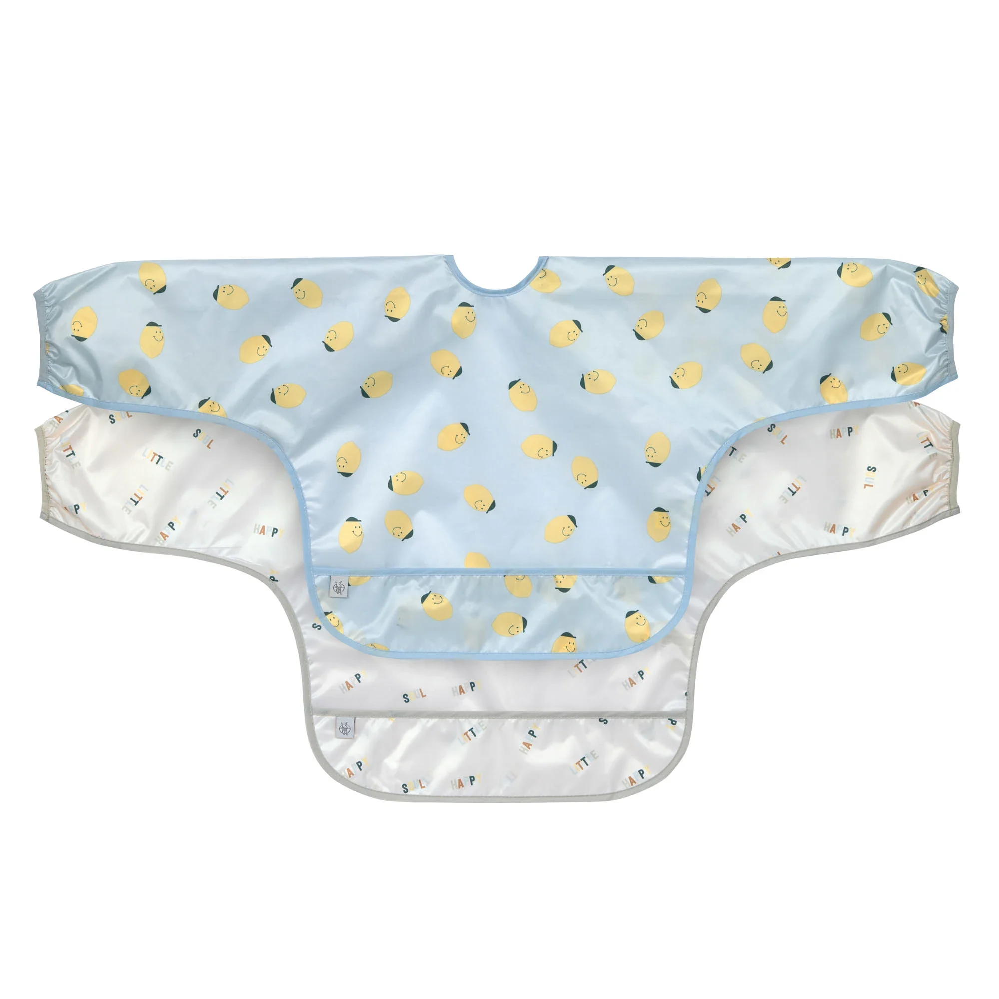 LÄSSIG Long Sleeve Bib Happy Fruits 2 st Lemon från LÄSSIG – köp hos Apotek Hjärtat