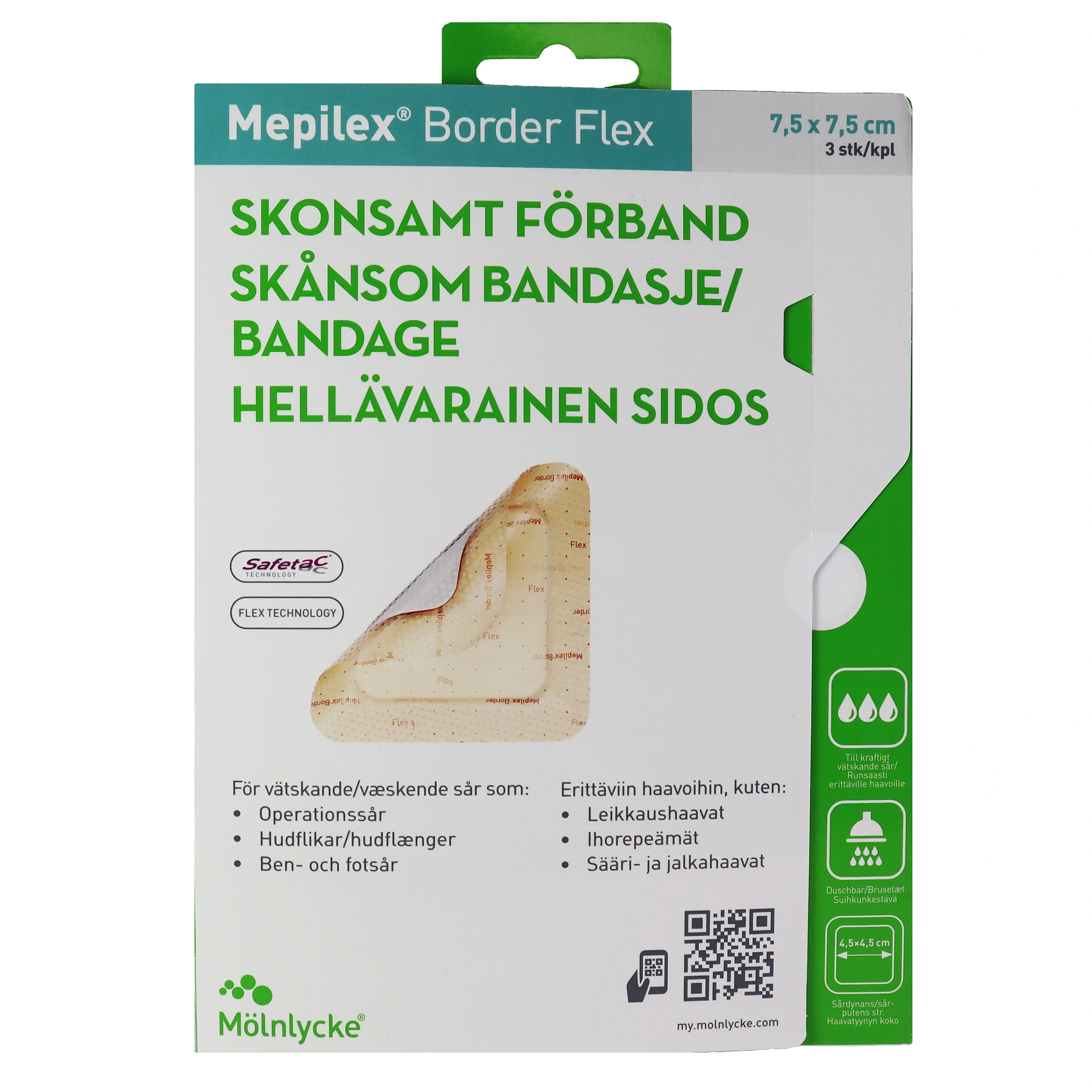 Mepilex Border Flex 7,5x7,5cm 3st från Mepilex – köp hos Apotek Hjärtat