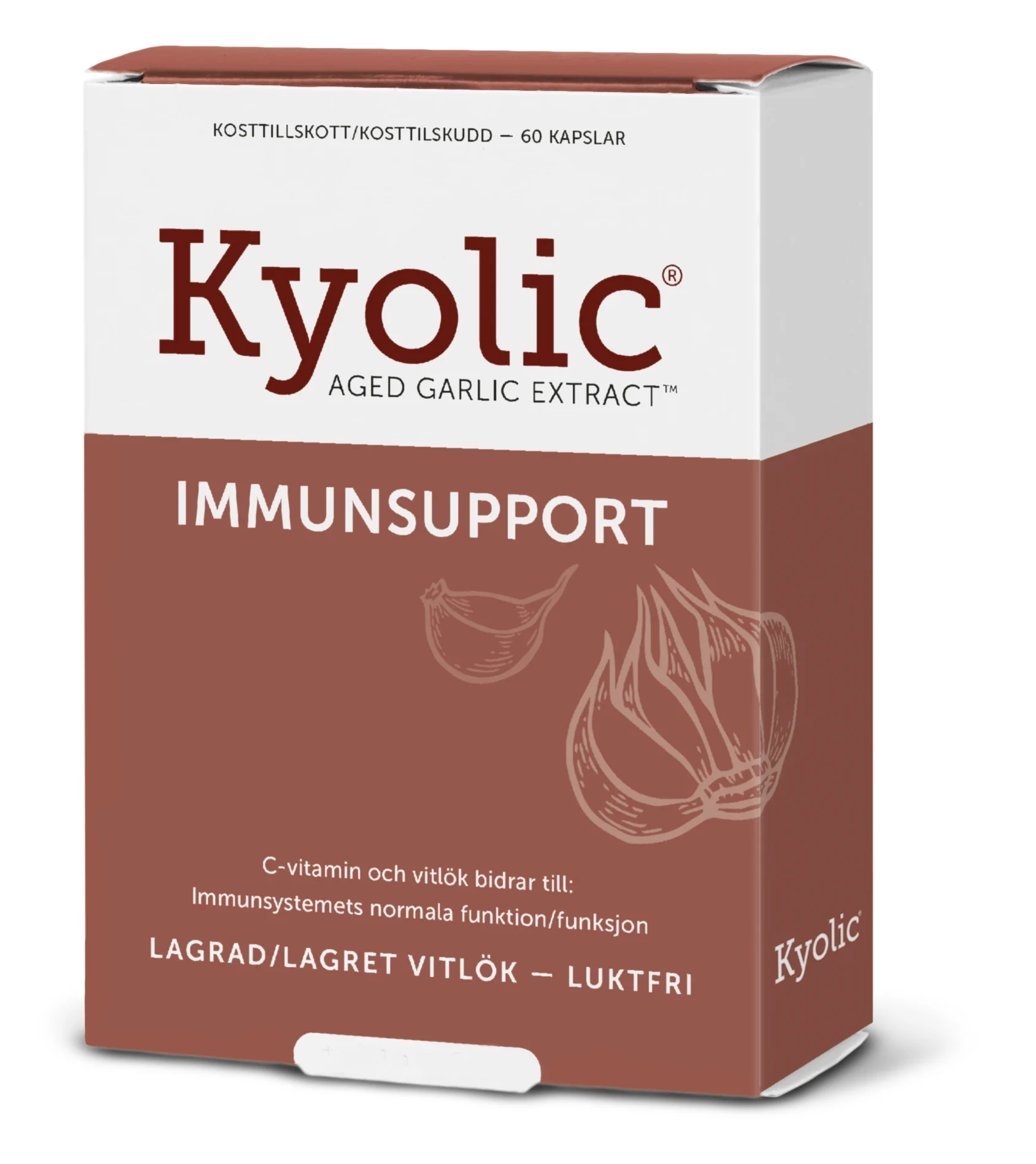 Kyolic Aged Garlic Extract + Immunsupport 60 kapslar från Kyolic – köp hos Apotek Hjärtat