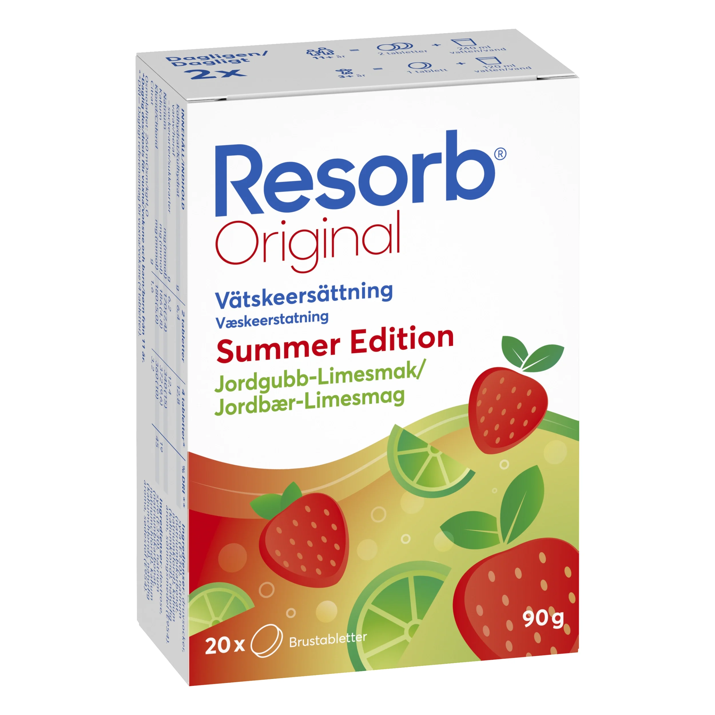 Resorb Orginal Summer Edition Jordgubb-Limesmak 20 st från Resorb – köp hos Apotek Hjärtat